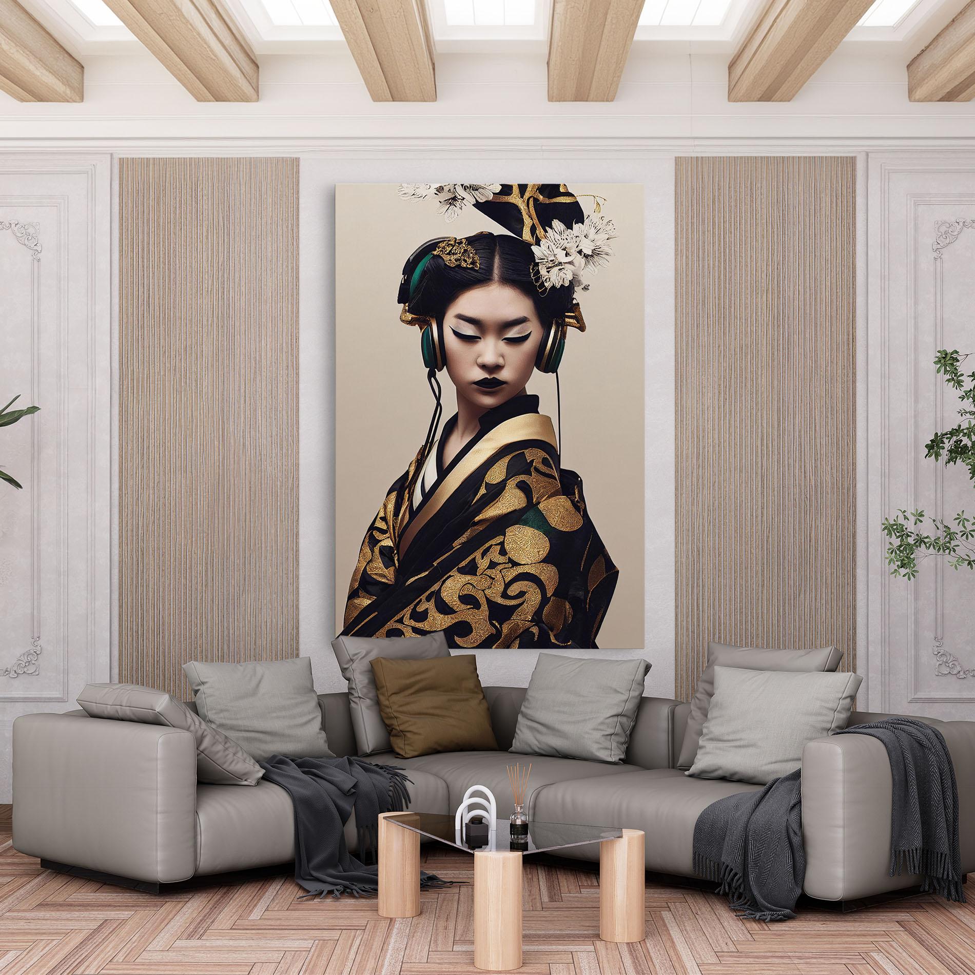 Obraz na Płótnie Kimono Headphones mockup 6