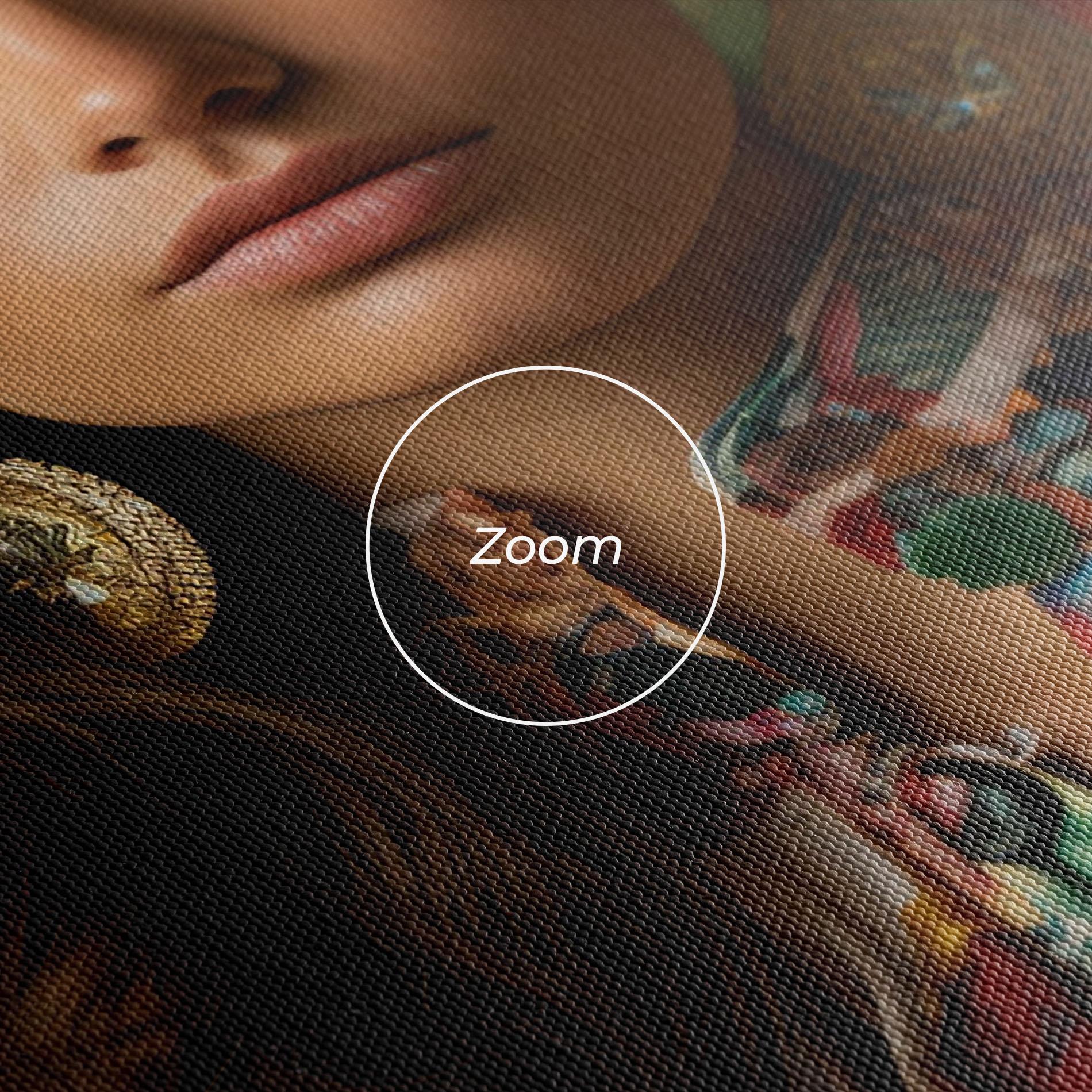 Obraz na Płótnie Floral Dress Long Hair mockup 3