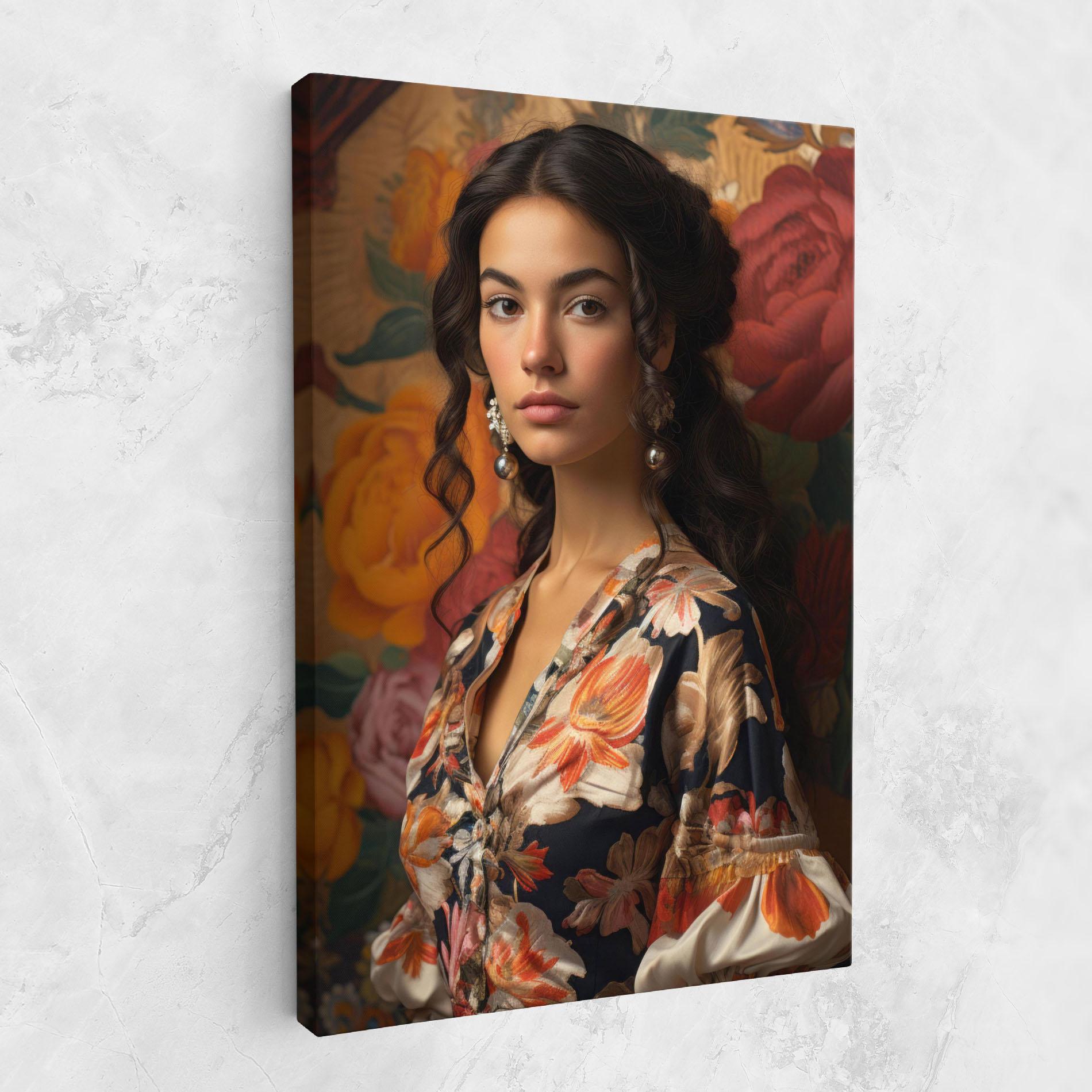 Obraz na Płótnie Floral Dress Lady mockup 1