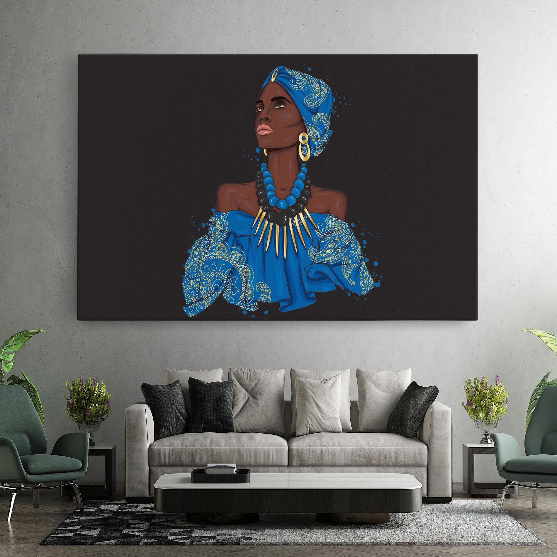 Obraz na Płótnie Blue African Outfit mockup 7