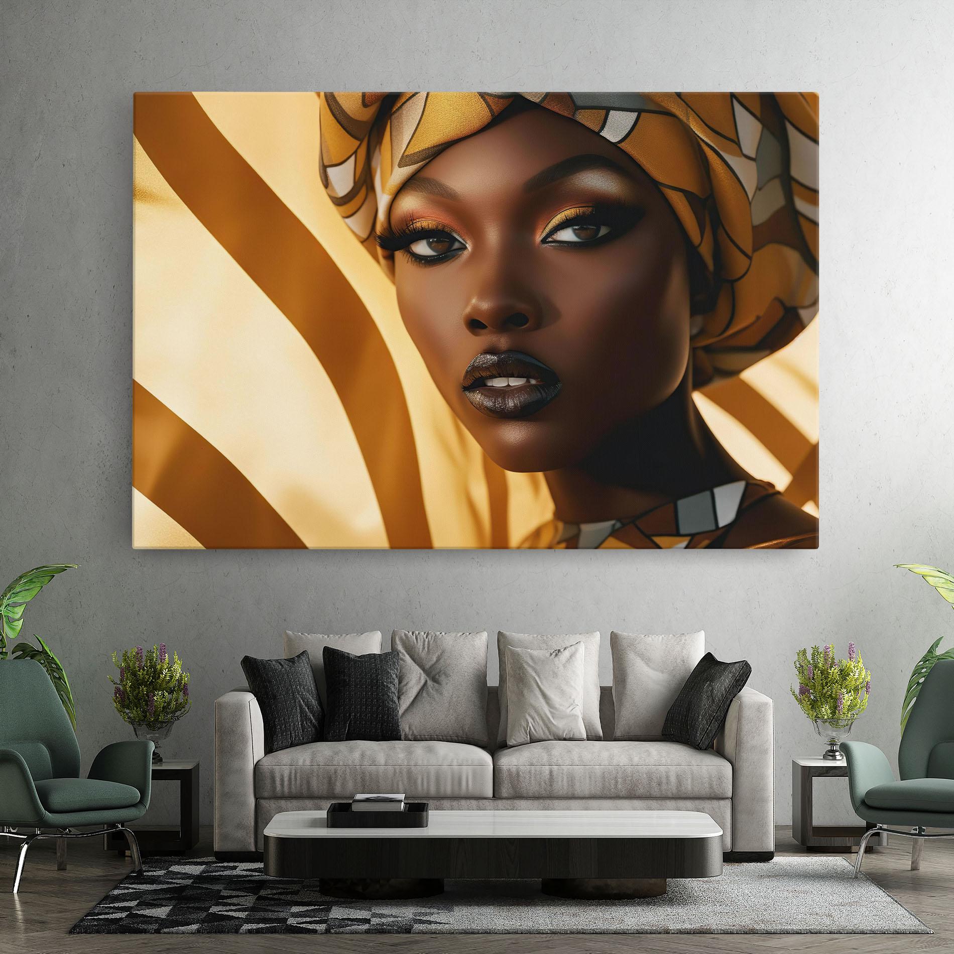 Obraz na Płótnie Fashion African Woman mockup 7