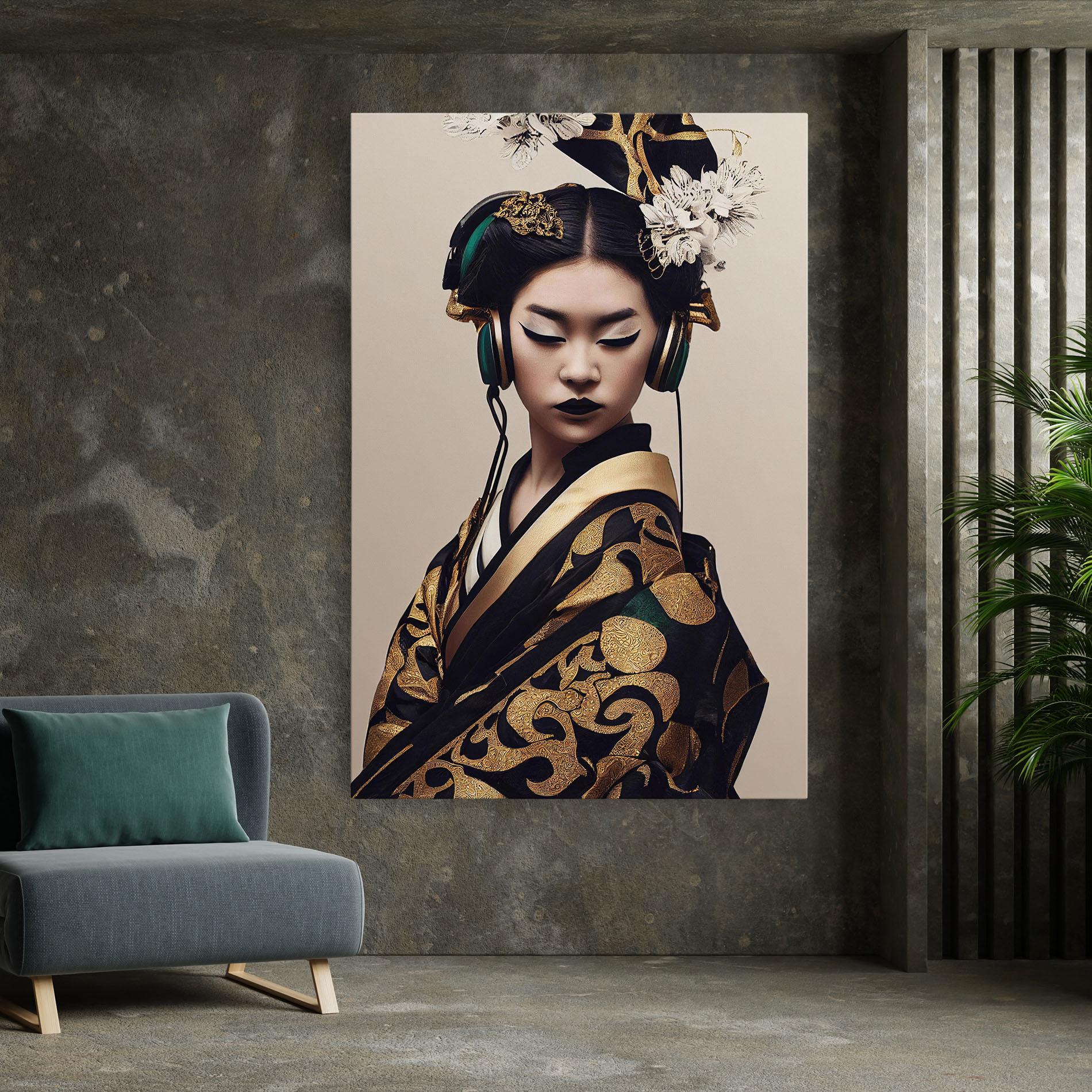 Obraz na Płótnie Kimono Headphones mockup 7