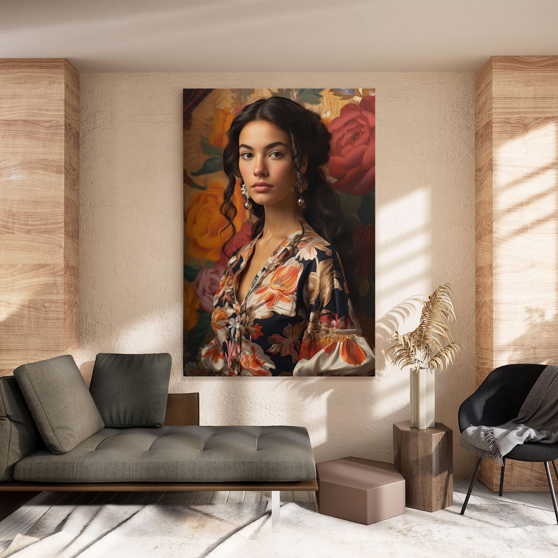 Obraz na Płótnie Floral Dress Lady mockup 8