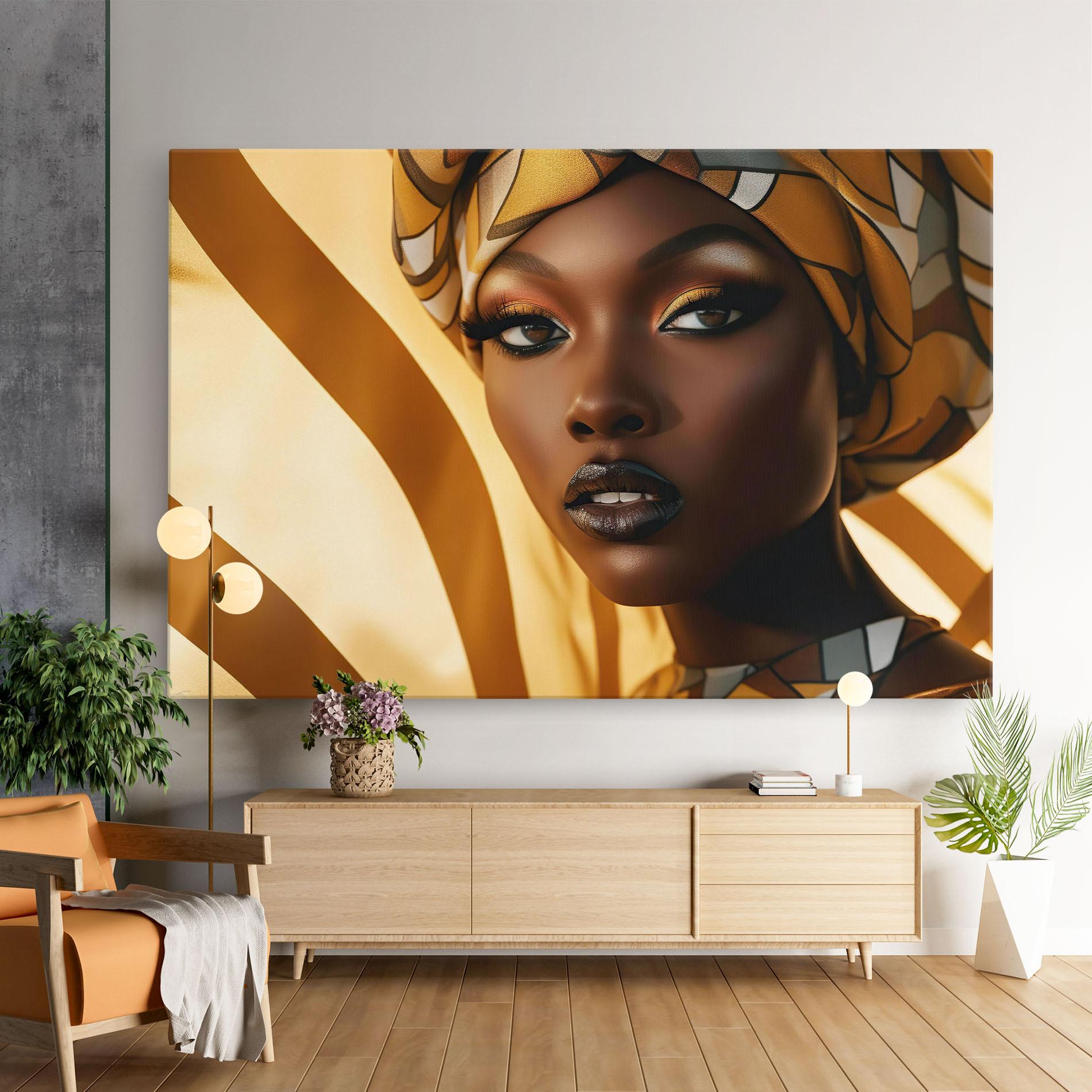 Obraz na Płótnie Fashion African Woman mockup 9