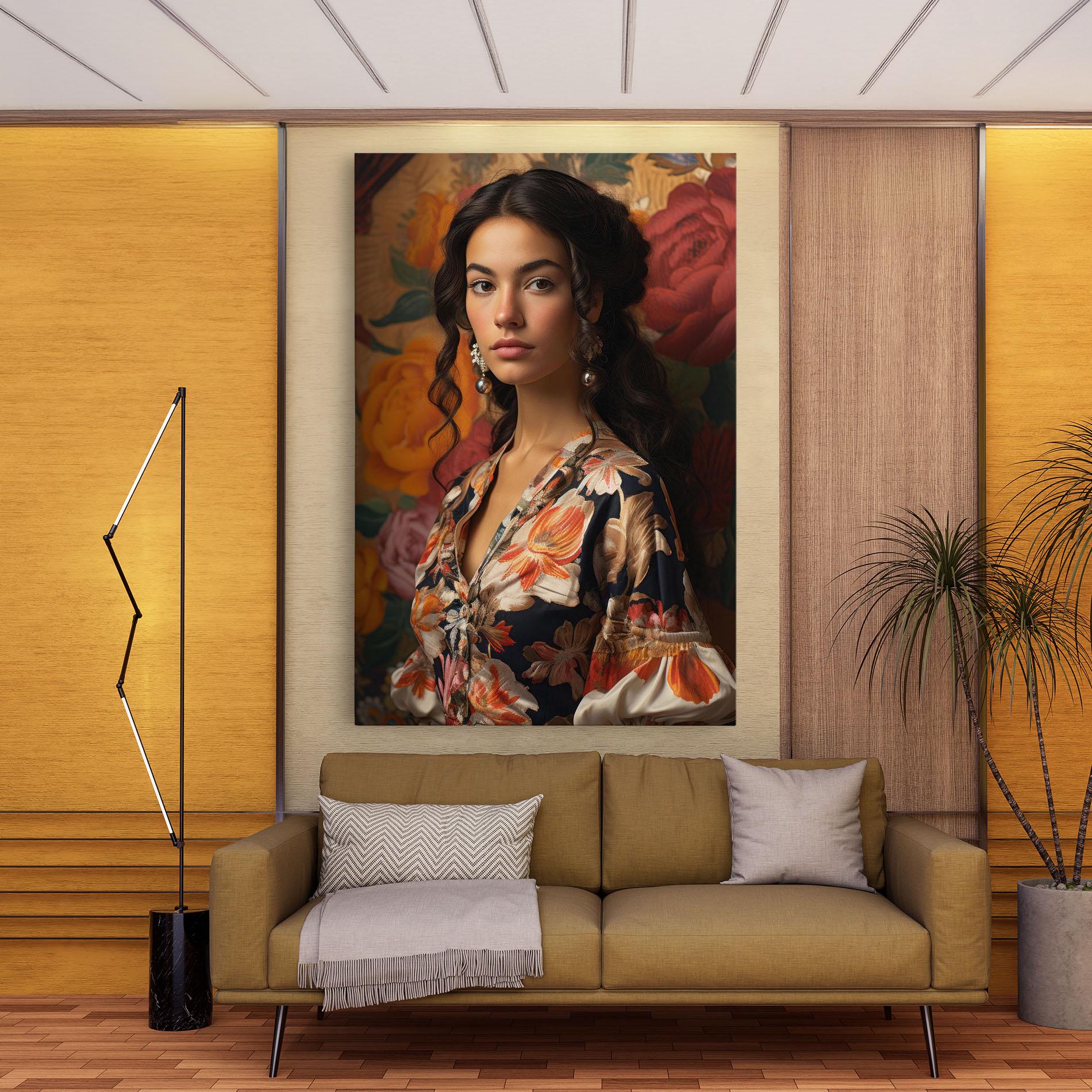 Obraz na Płótnie Floral Dress Lady mockup 9