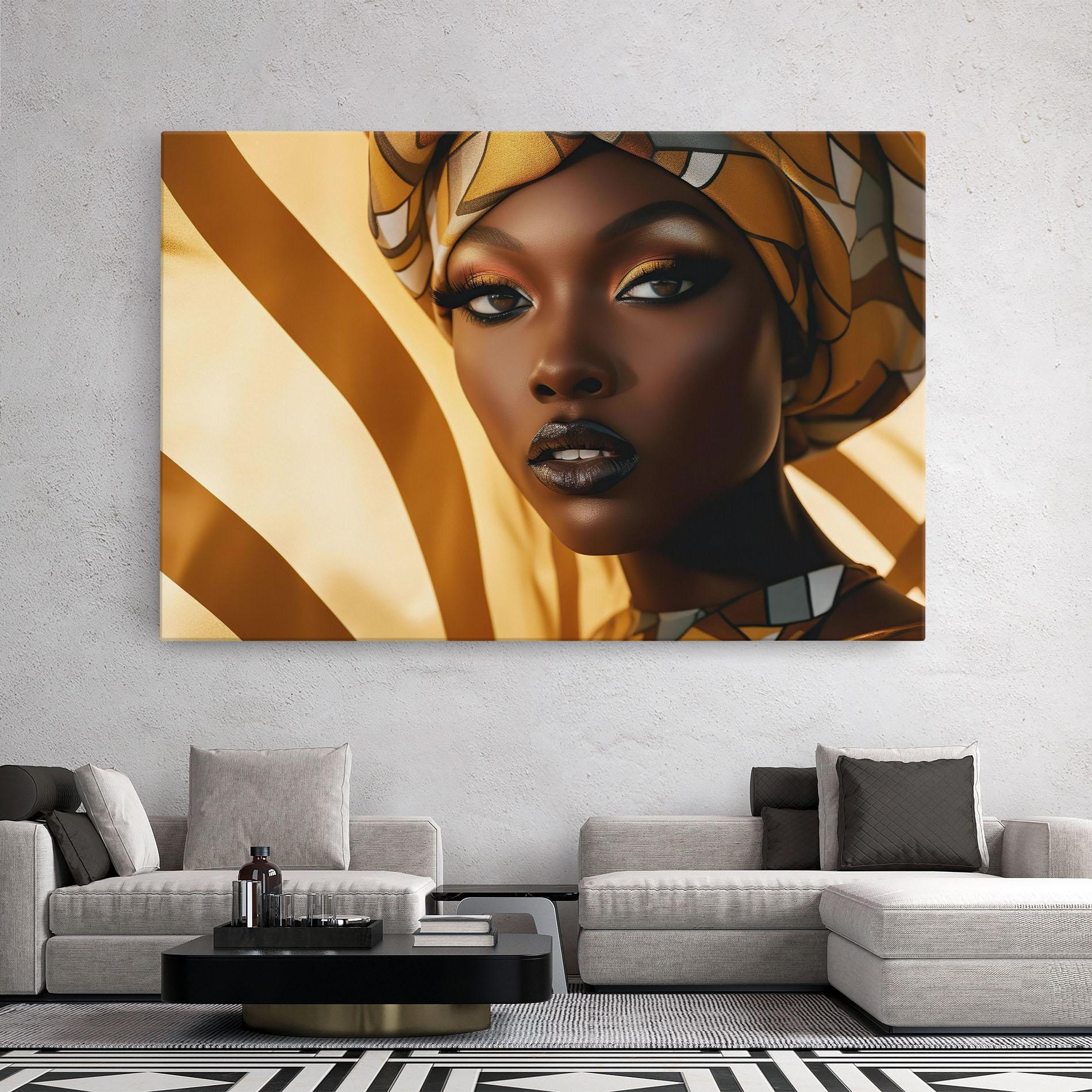 Obraz na Płótnie Fashion African Woman mockup 2