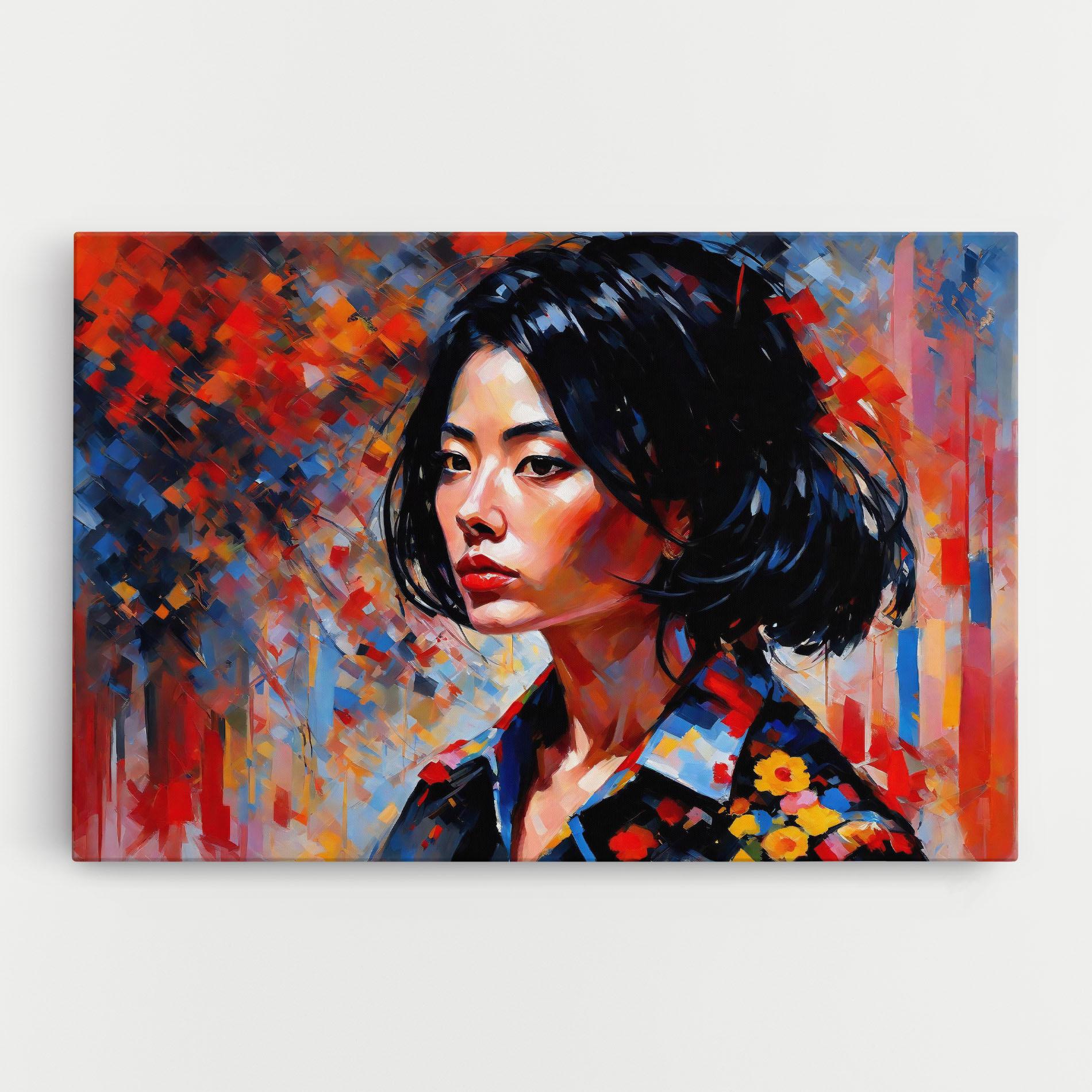 Obraz na Płótnie Beautiful Asian Woman mockup 0