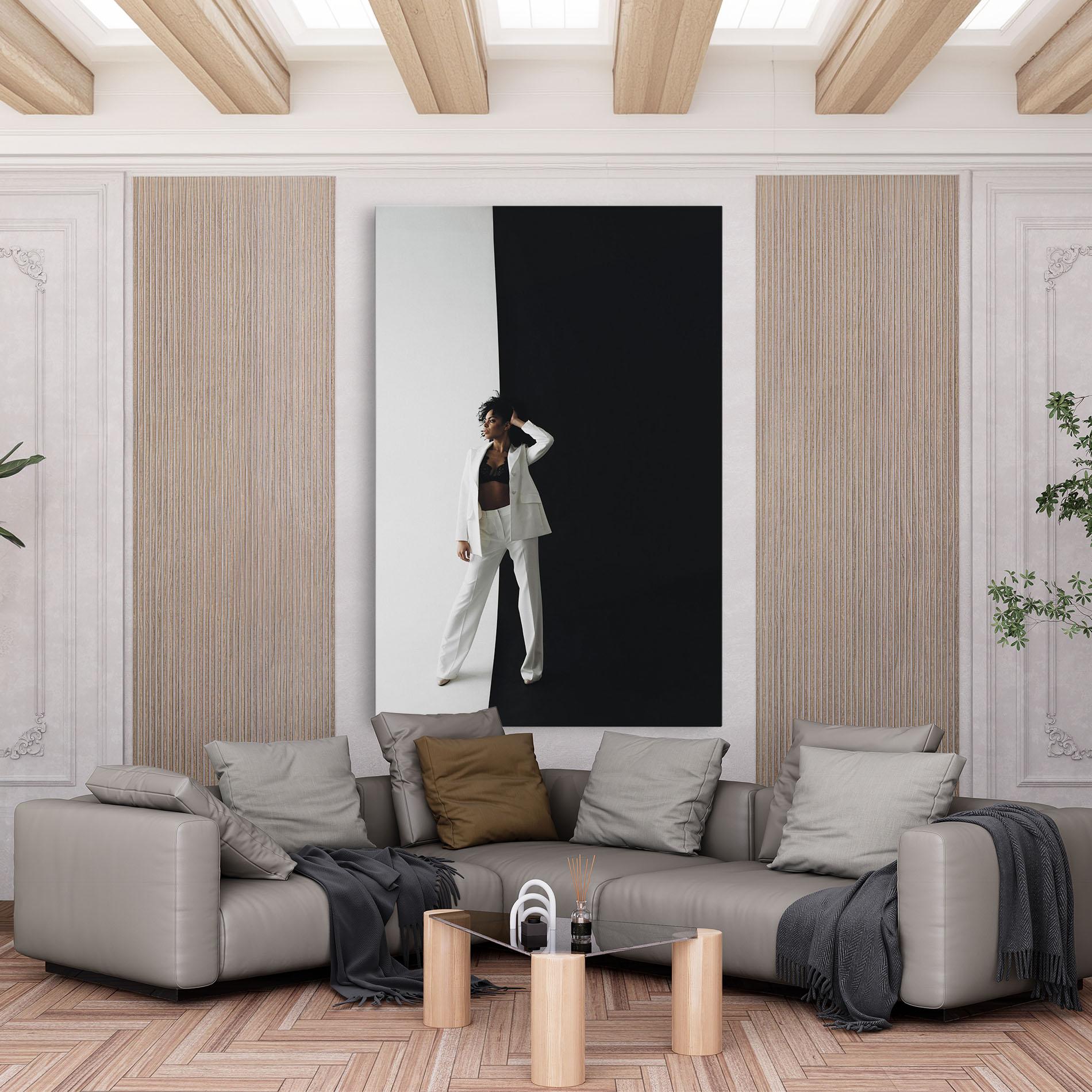 Obraz na Płótnie African Girl White Outfit mockup 6