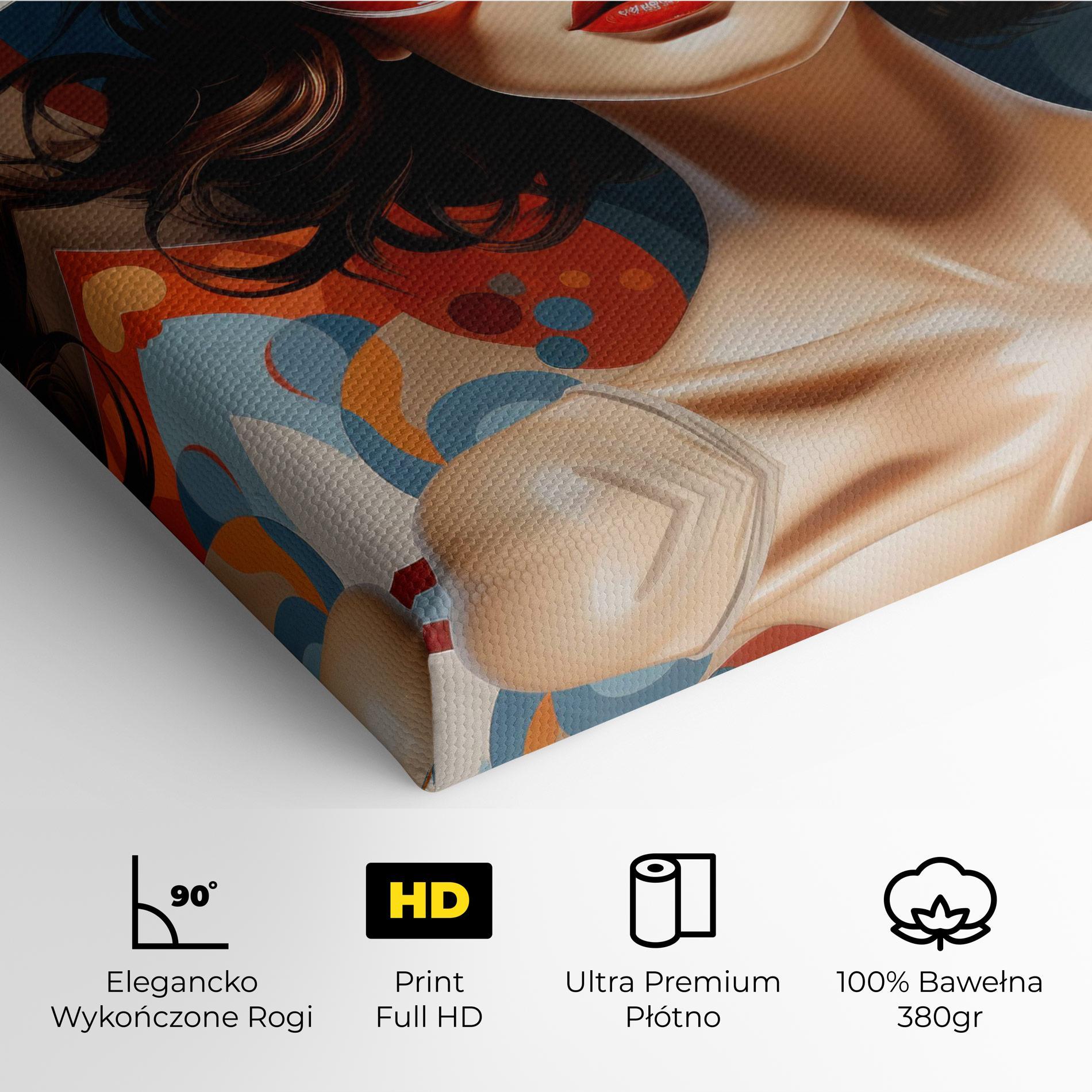 Obraz na Płótnie Big Glasses Woman mockup 4