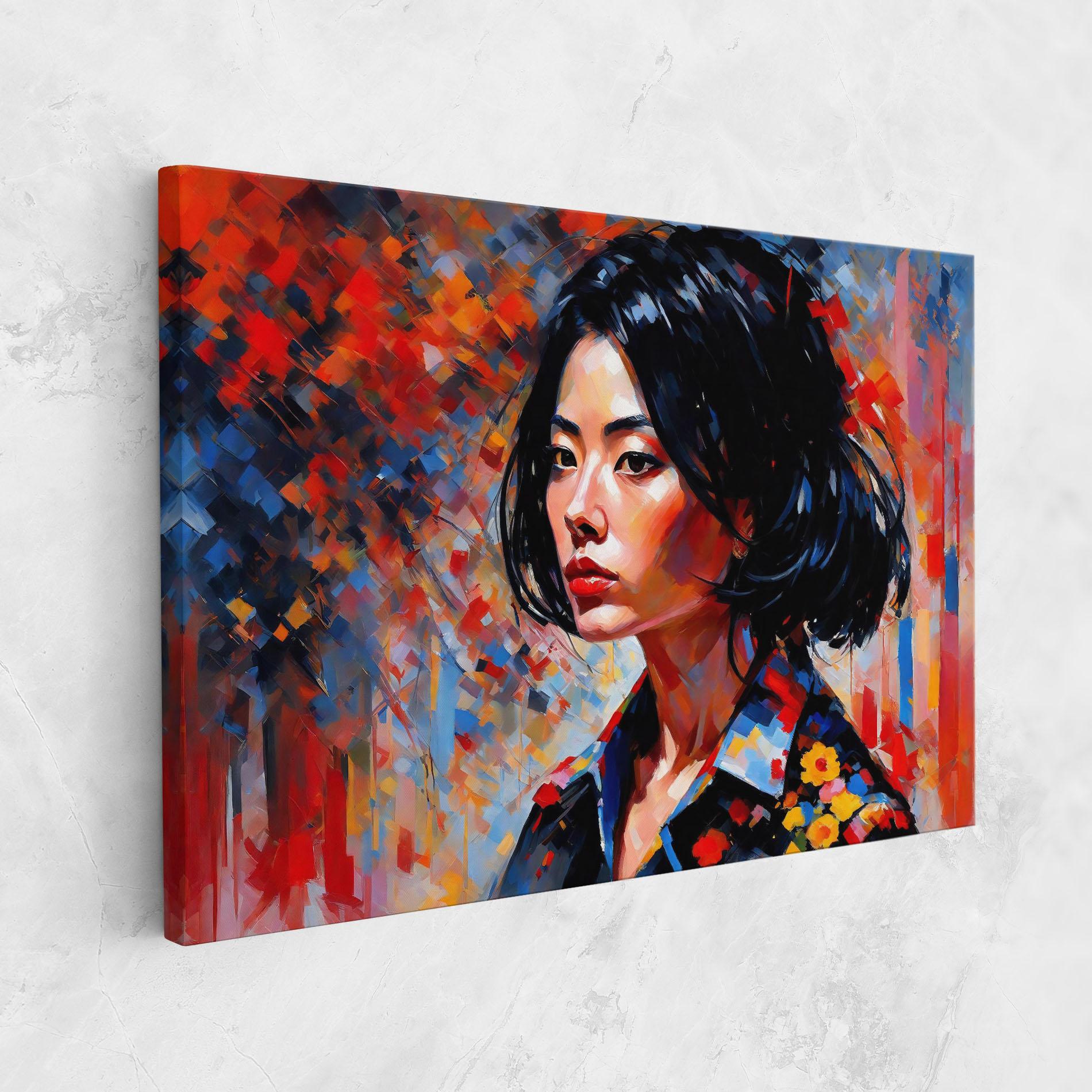 Obraz na Płótnie Beautiful Asian Woman mockup 1