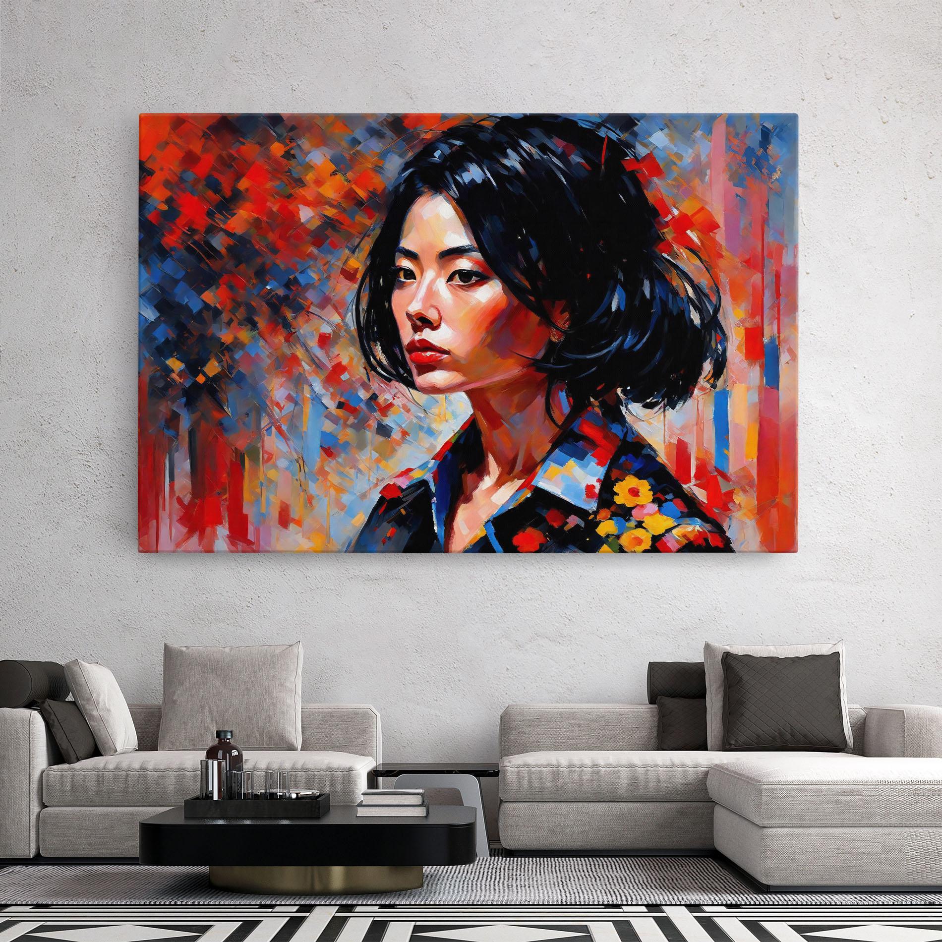 Obraz na Płótnie Beautiful Asian Woman mockup 2