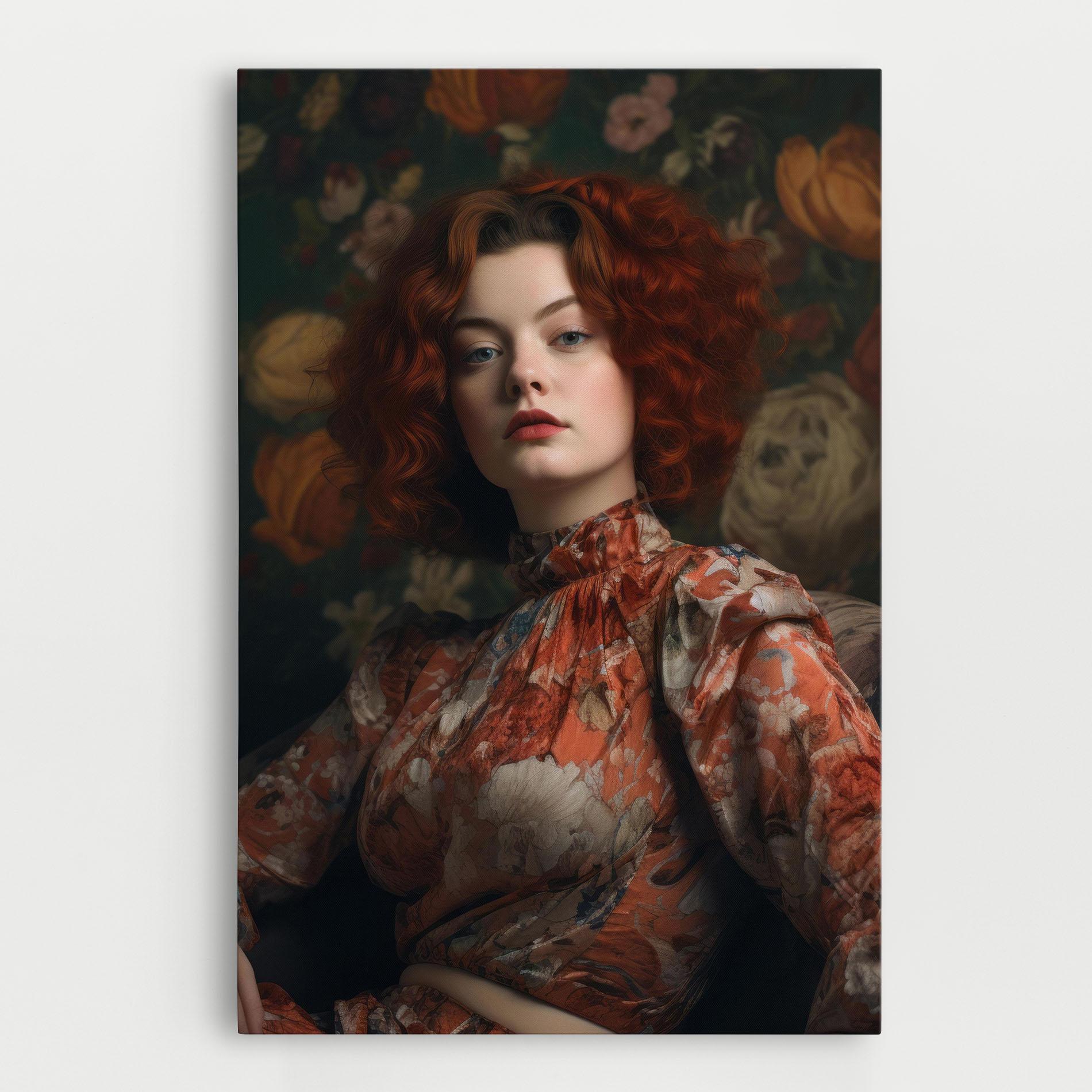 Obraz na Płótnie Red Vintage Hair mockup 0