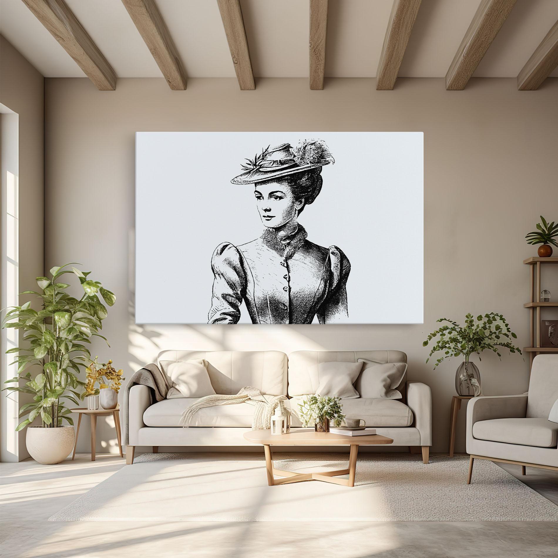 Obraz na Płótnie Noble Lady Hat mockup 6