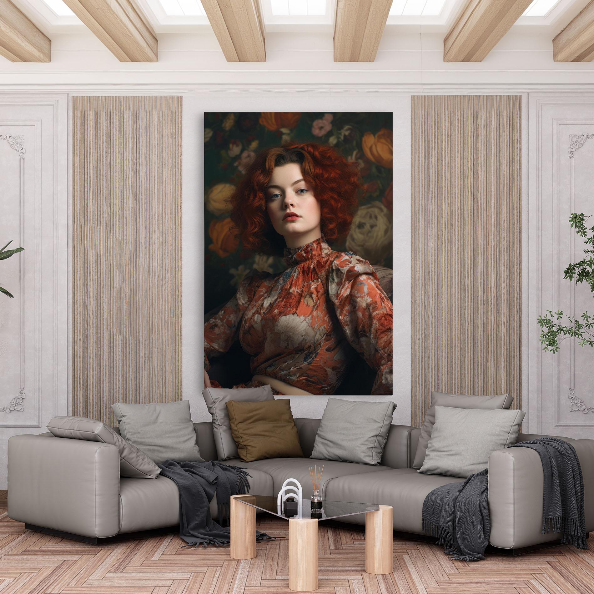 Obraz na Płótnie Red Vintage Hair mockup 6