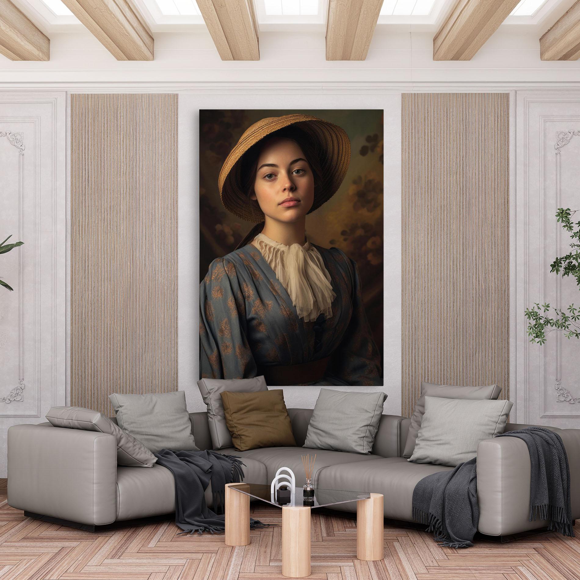 Obraz na Płótnie Vintage Blue Dress mockup 6