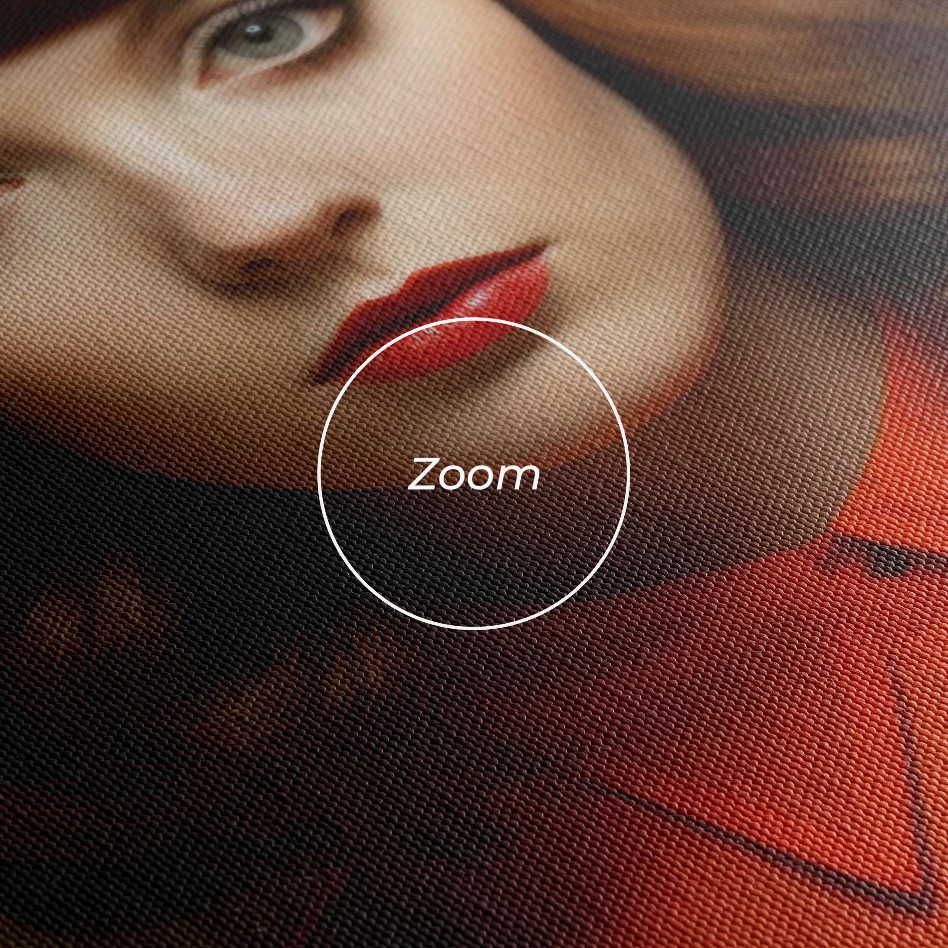 Obraz na Płótnie Orange Blouse Woman mockup 3