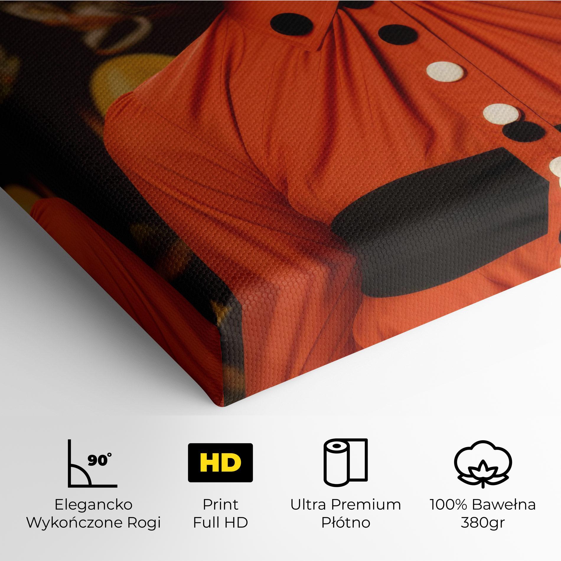 Obraz na Płótnie Vintage Red Black mockup 4