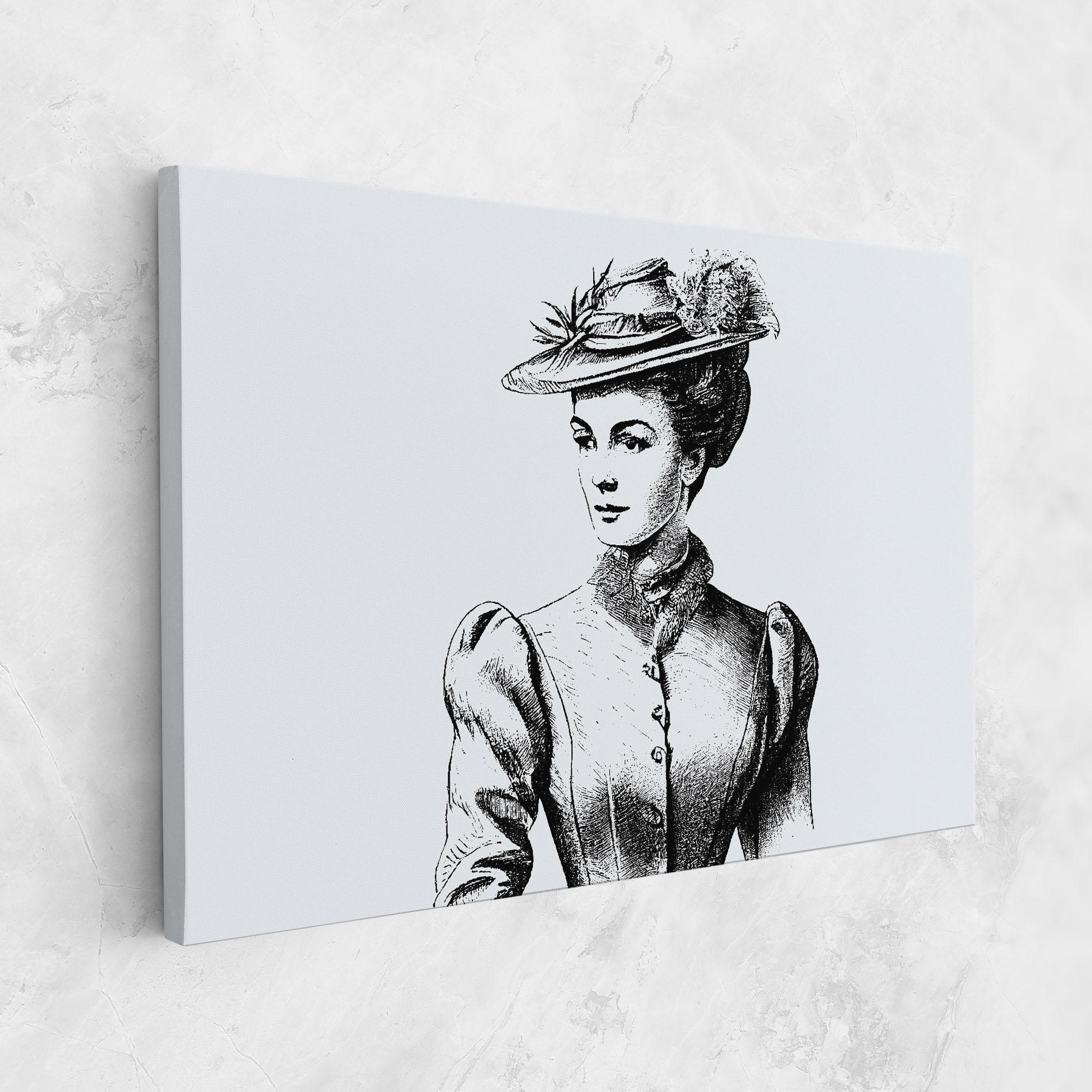 Obraz na Płótnie Noble Lady Hat mockup 1