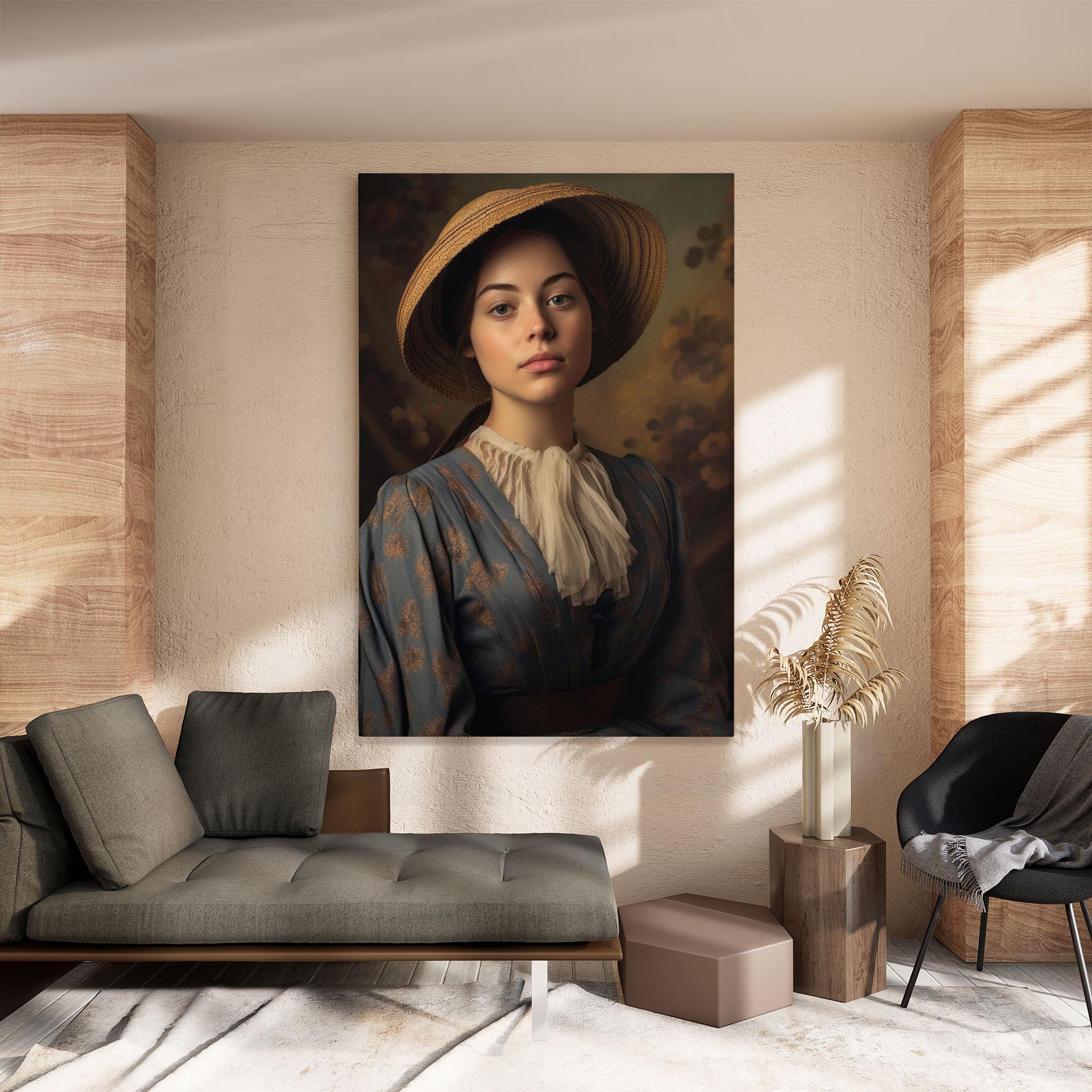 Obraz na Płótnie Vintage Blue Dress mockup 8