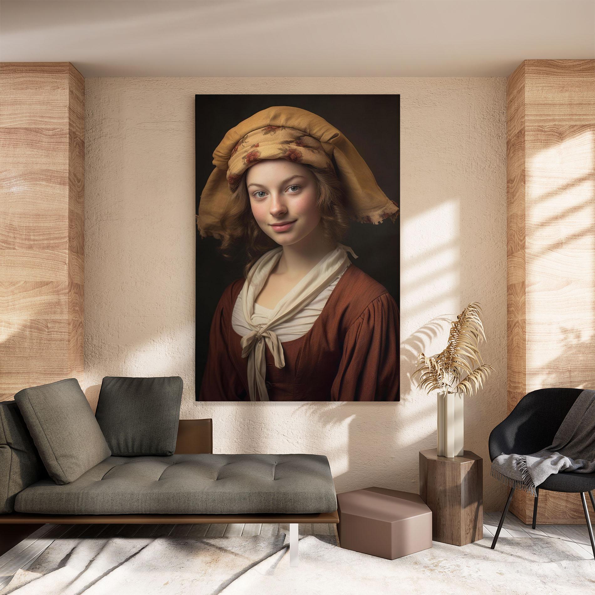 Obraz na Płótnie Young Vintage Woman mockup 8