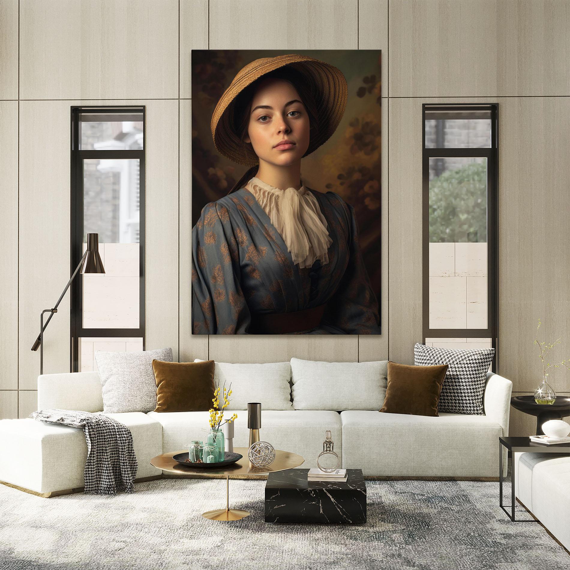 Obraz na Płótnie Vintage Blue Dress mockup 2