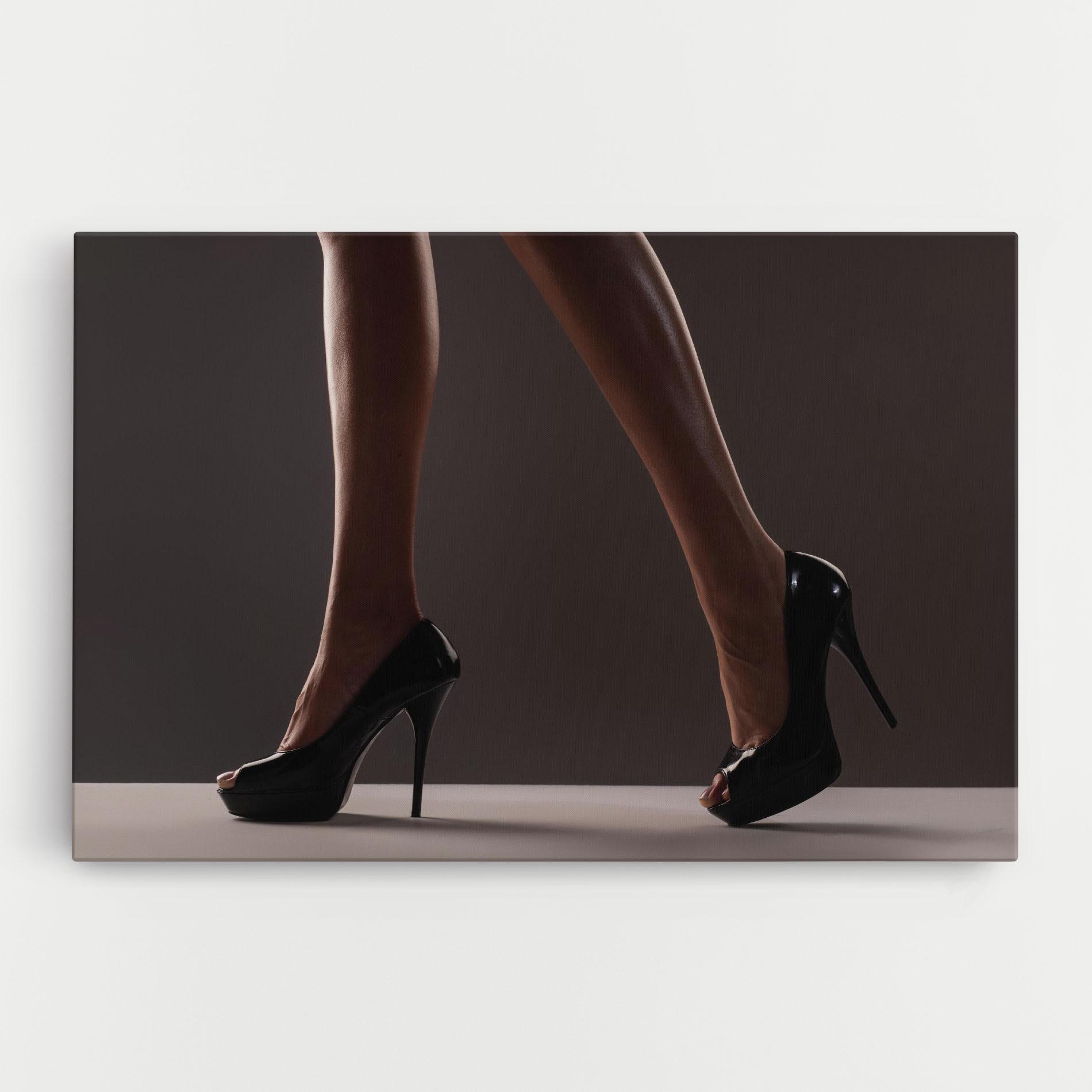 Obraz na Płótnie Black High Heels mockup 0