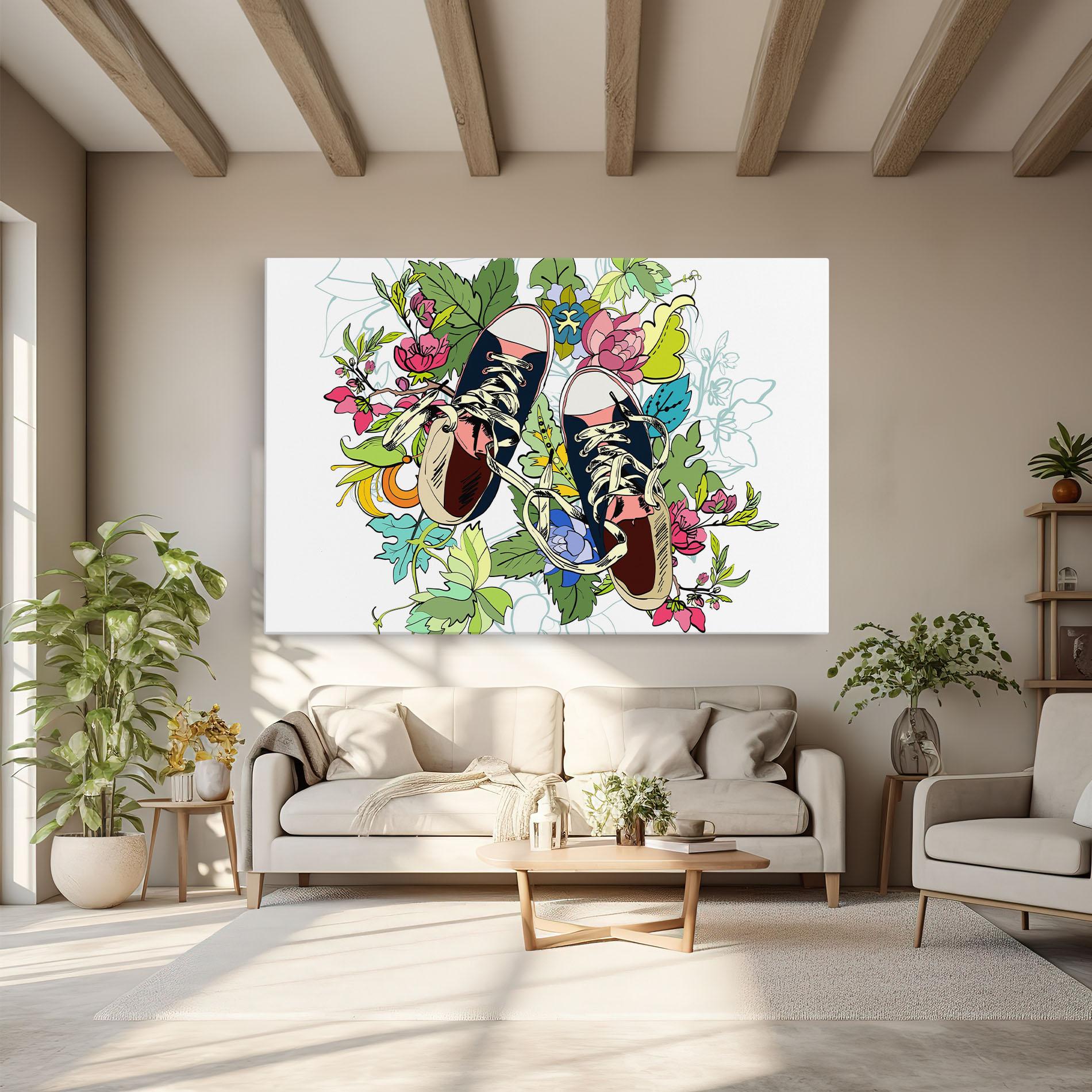 Obraz na Płótnie Flower Shoes mockup 6