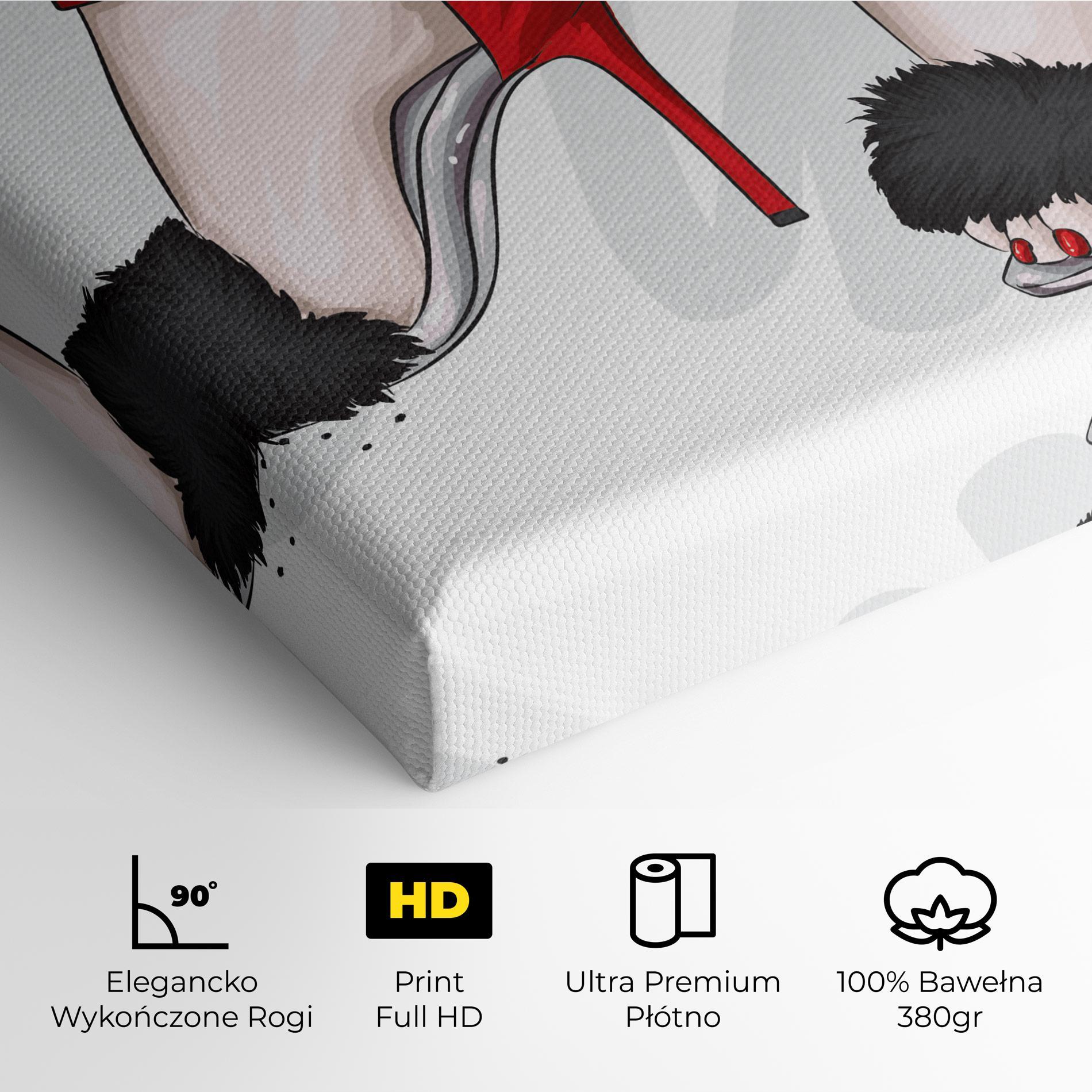 Obraz na Płótnie Black Red Heels mockup 4