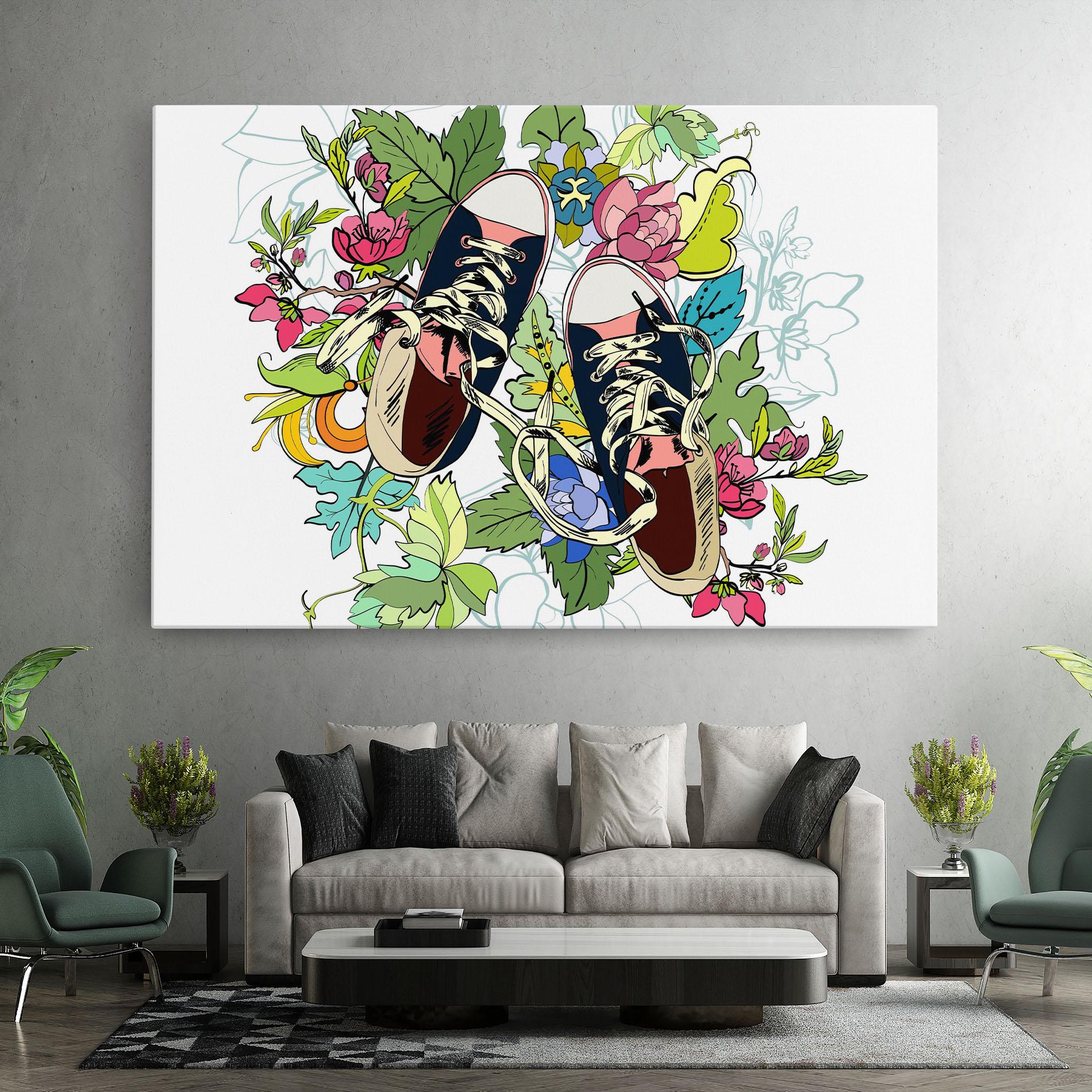 Obraz na Płótnie Flower Shoes mockup 7