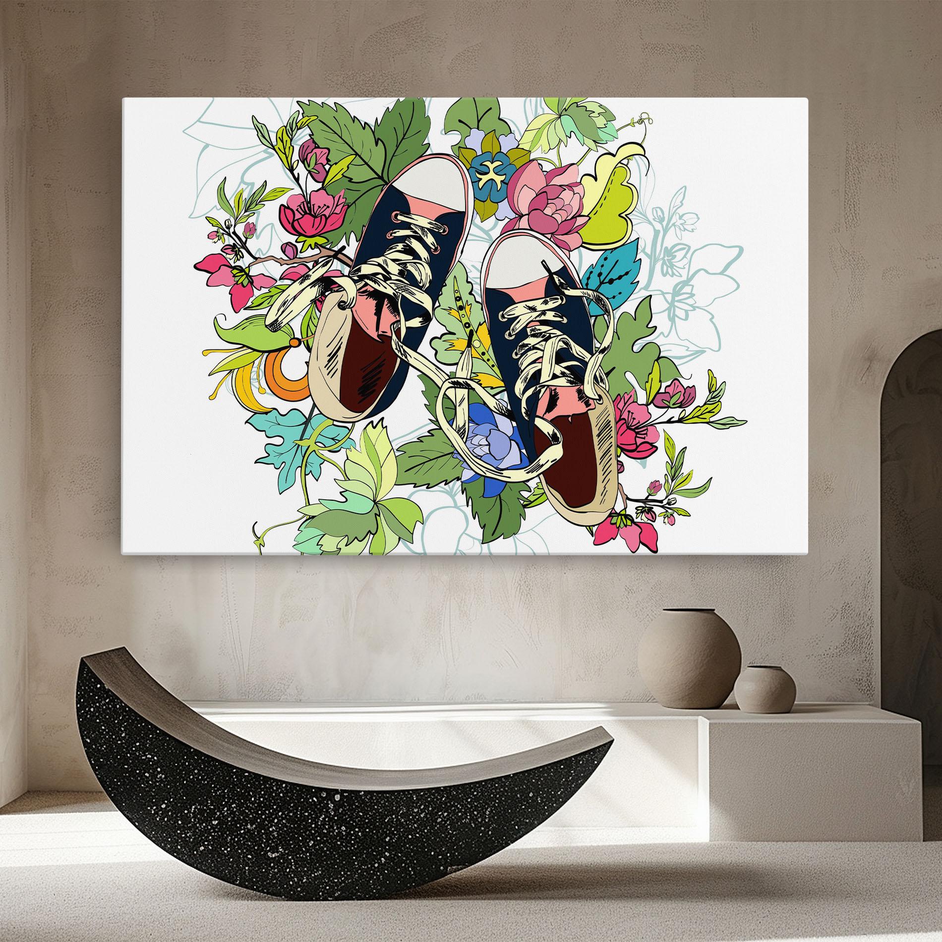 Obraz na Płótnie Flower Shoes mockup 8