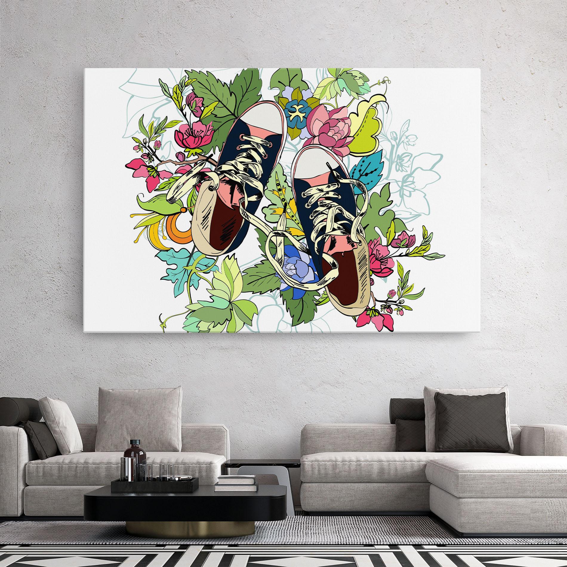 Obraz na Płótnie Flower Shoes mockup 2