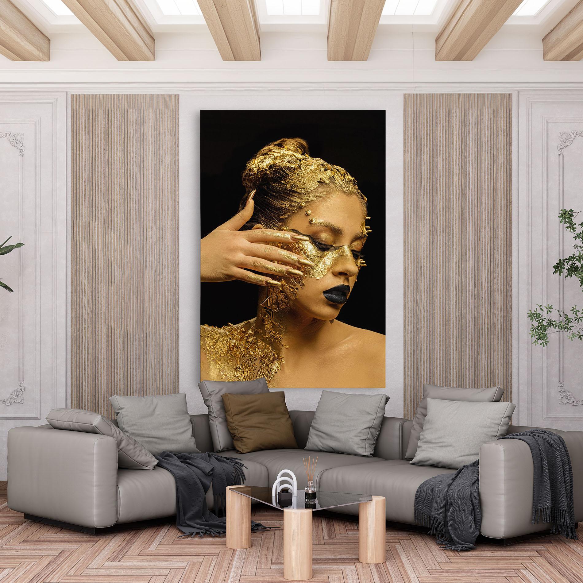 Obraz na Płótnie Festive Golden Makeup mockup 6