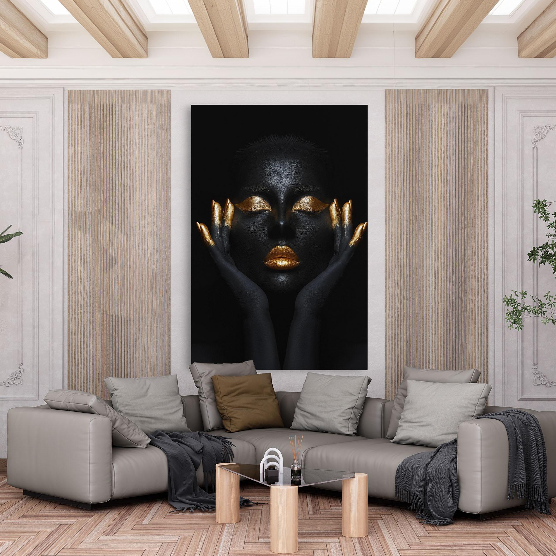 Obraz na Płótnie Fingertips Gold Makeup mockup 6