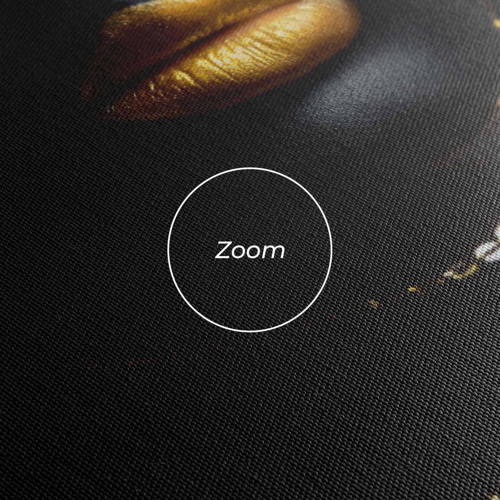 Obraz na Płótnie Gold Makeup Lips mockup 3