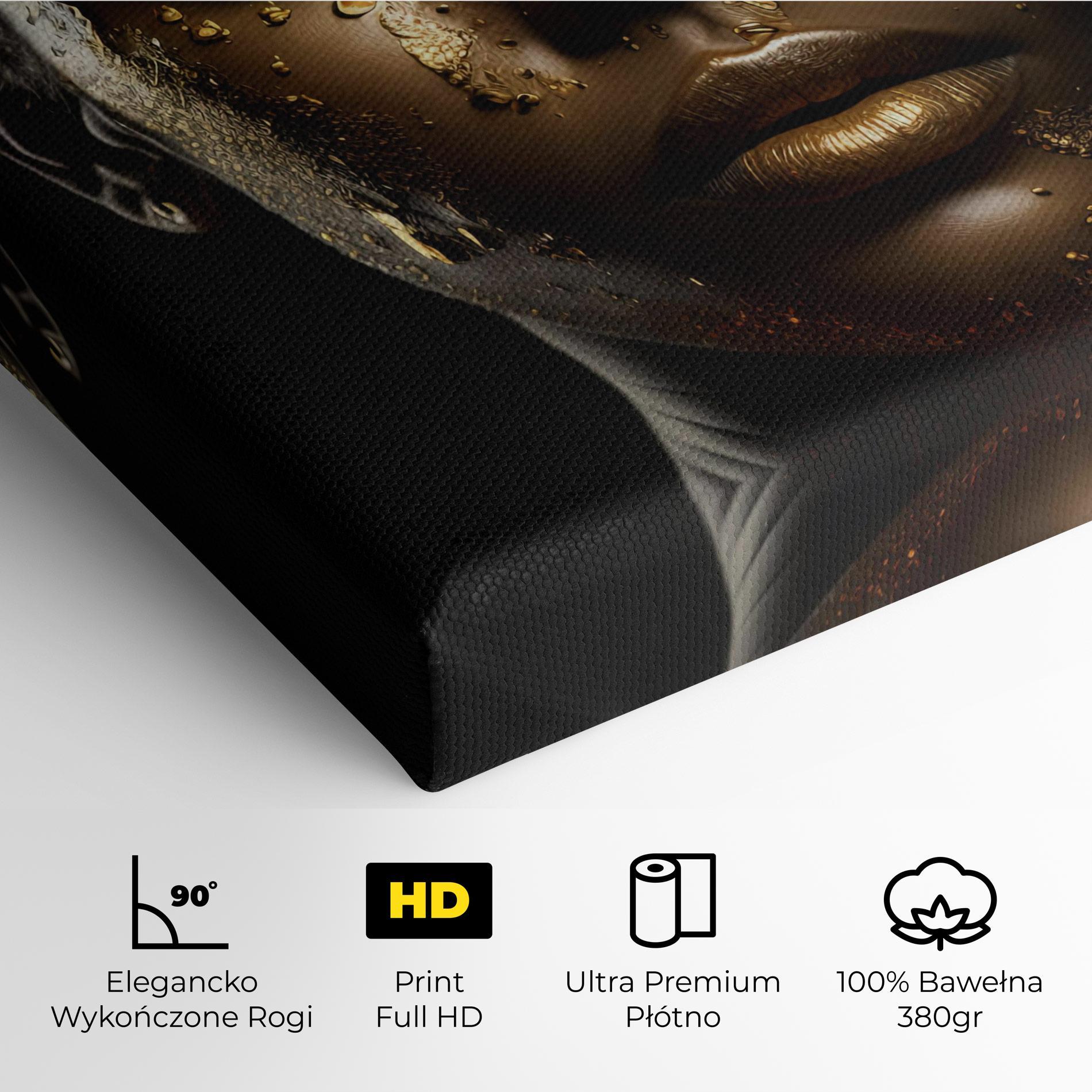 Obraz na Płótnie Attractive Gold Woman mockup 4