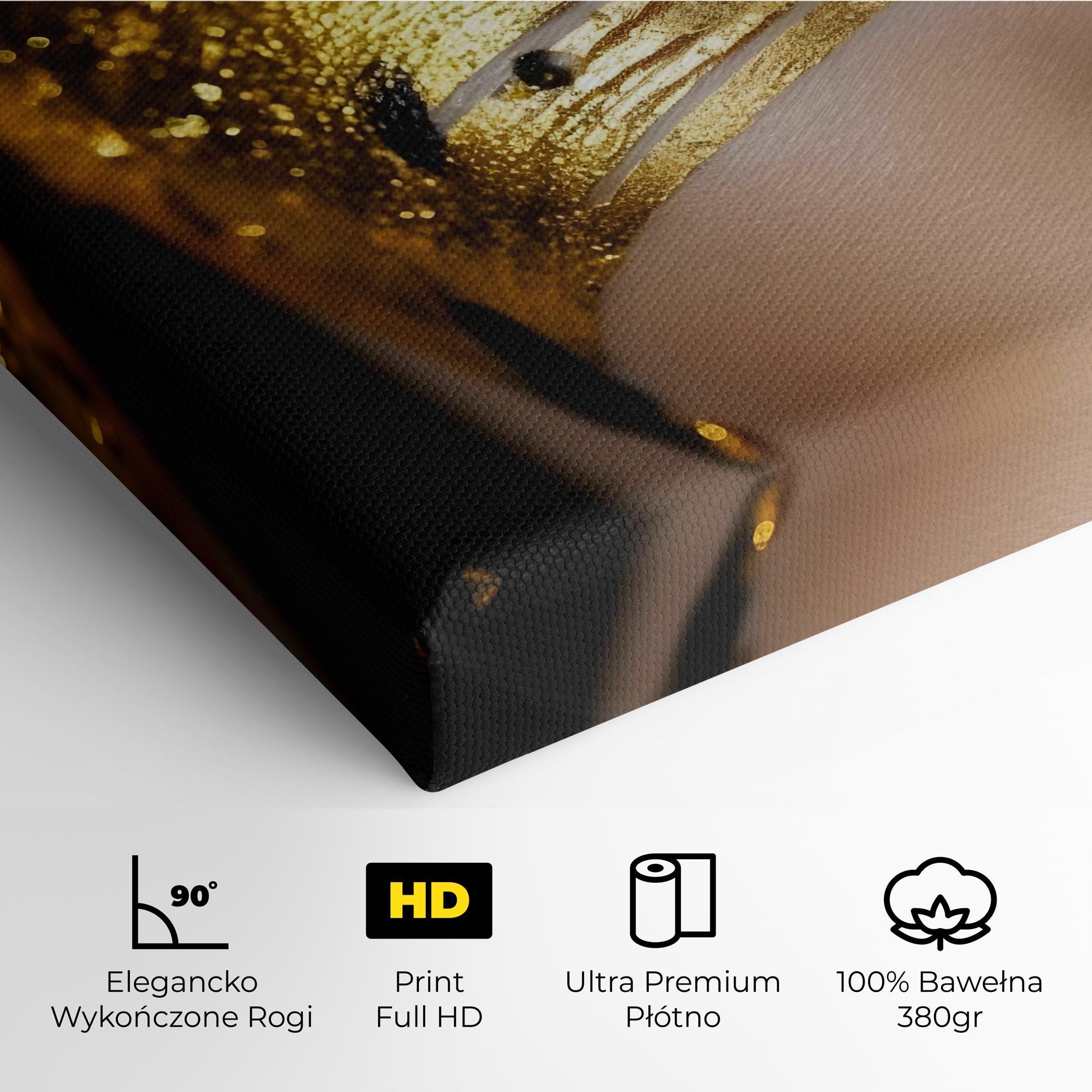 Obraz na Płótnie Black Gold Eyeliner mockup 4