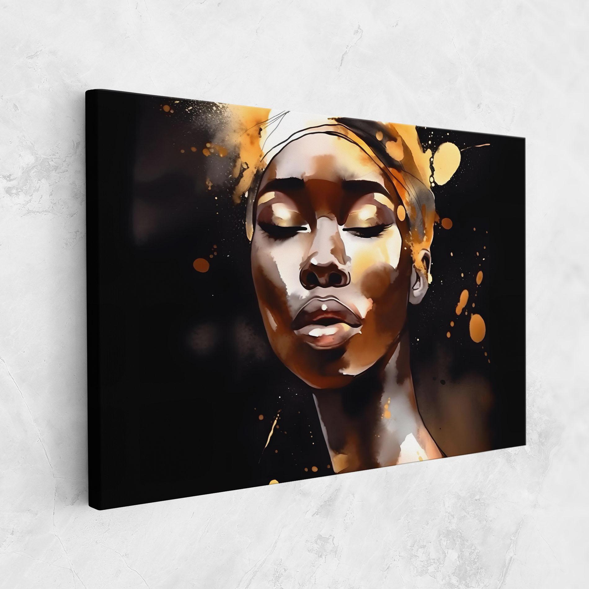 Obraz na Płótnie Abstract Gold Woman mockup 1