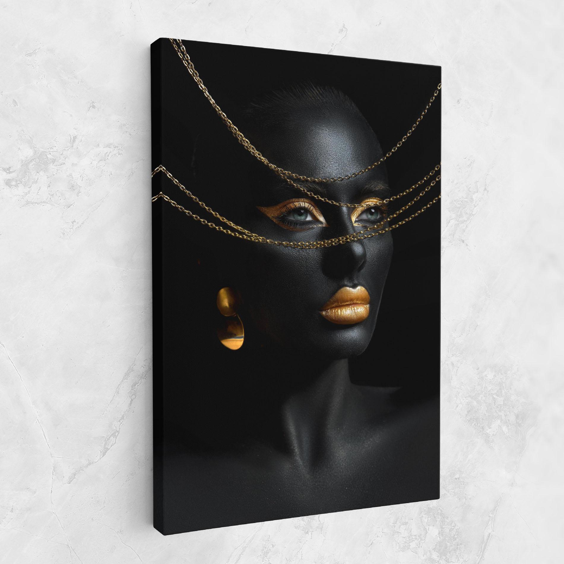 Obraz na Płótnie Gold Chain Woman mockup 1