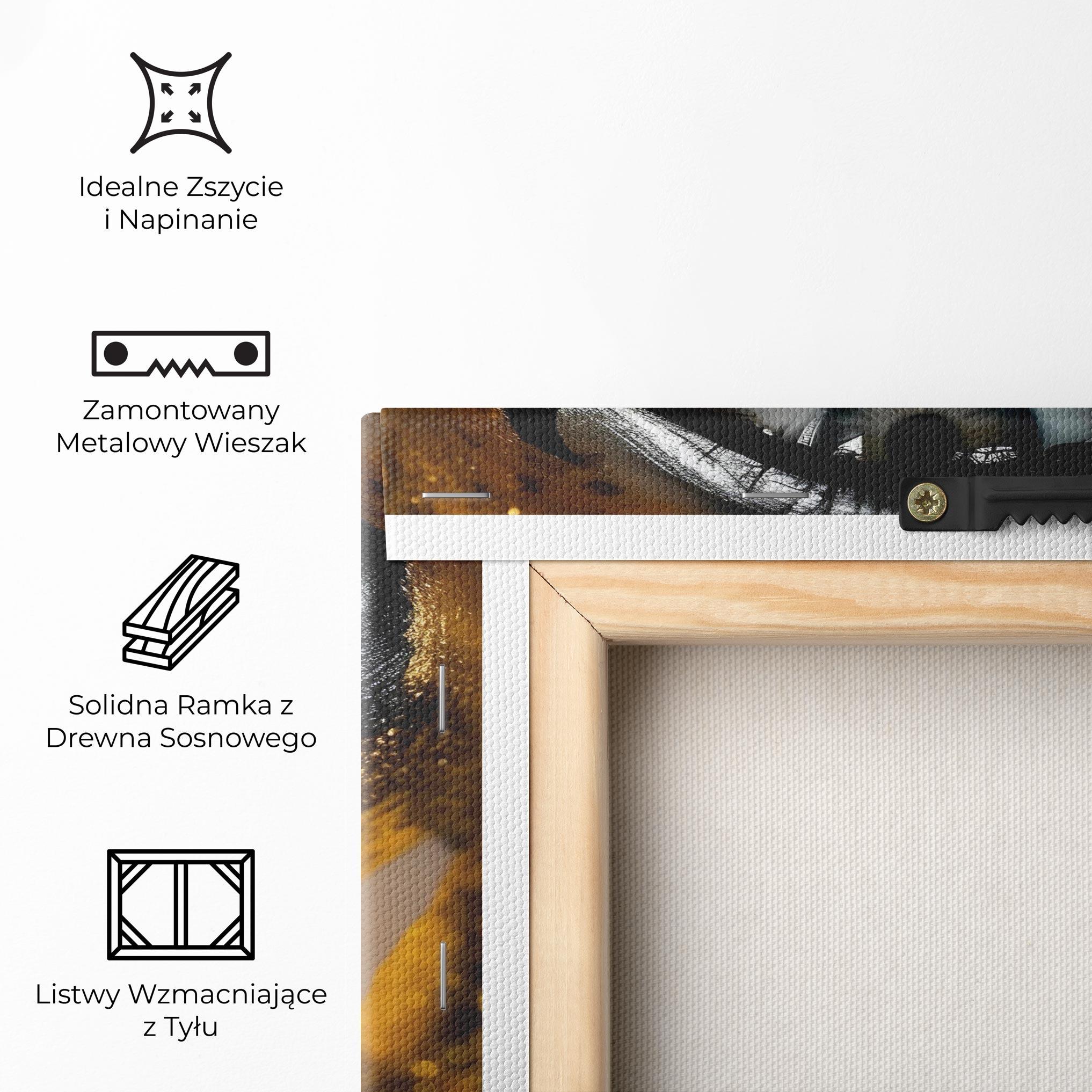 Obraz na Płótnie Black Gold Eyeliner mockup 5