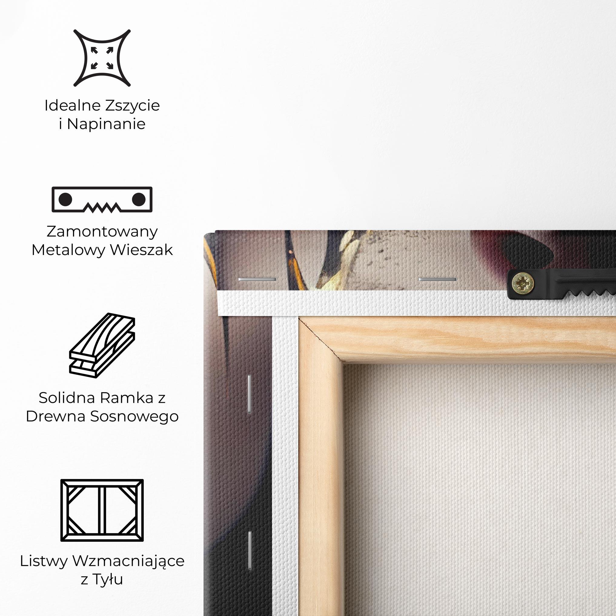 Obraz na Płótnie Glamorous Gold Lips mockup 5