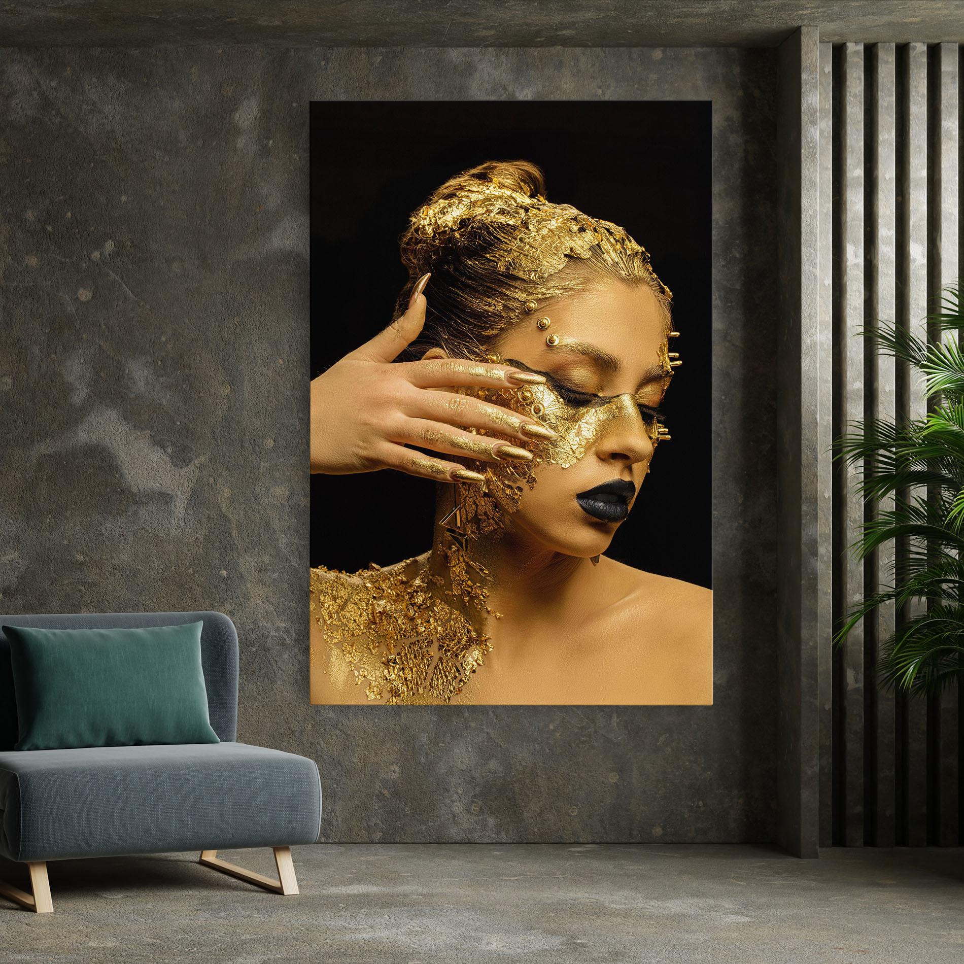 Obraz na Płótnie Festive Golden Makeup mockup 7