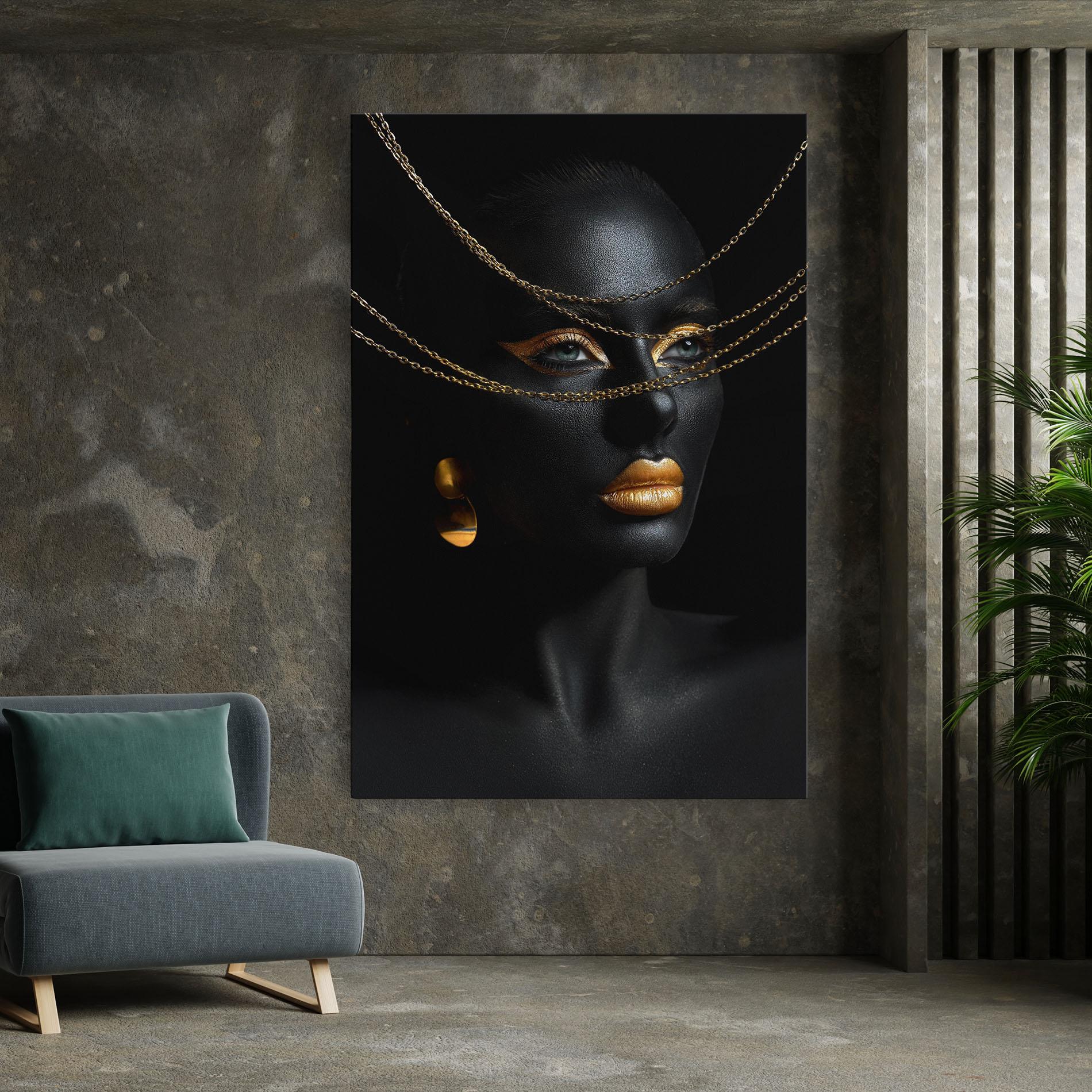 Obraz na Płótnie Gold Chain Woman mockup 7