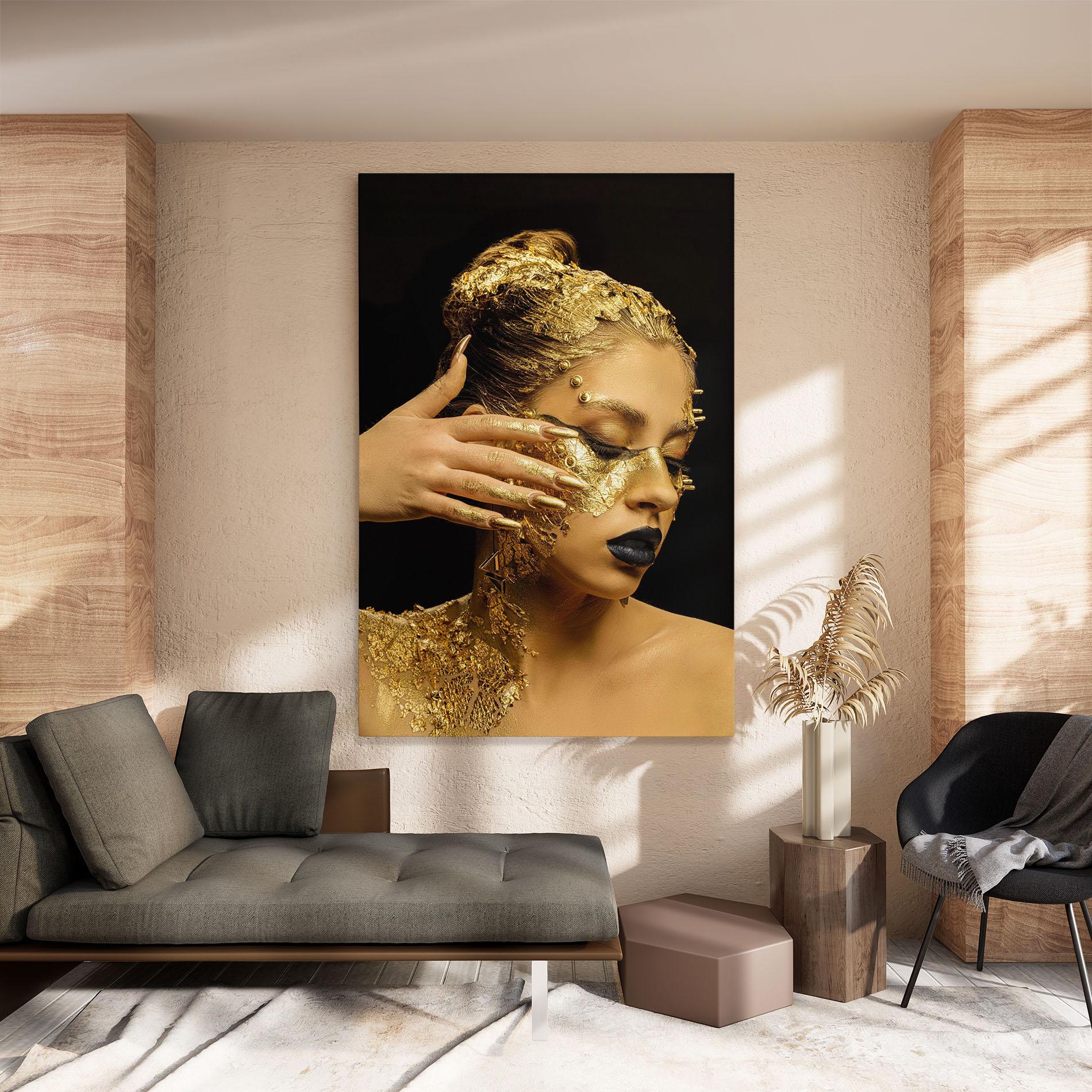 Obraz na Płótnie Festive Golden Makeup mockup 8