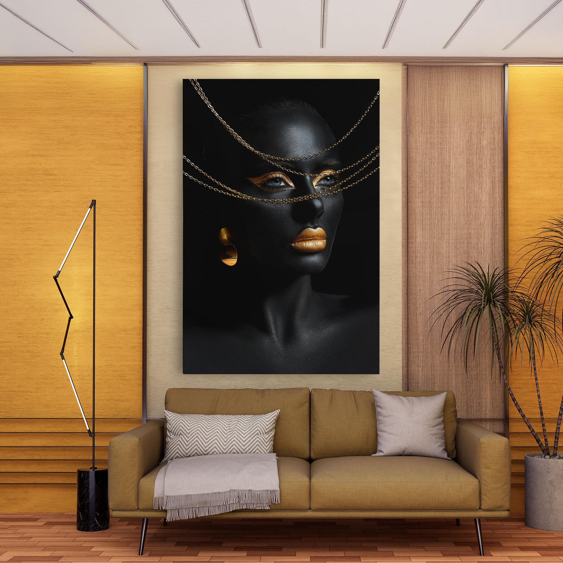 Obraz na Płótnie Gold Chain Woman mockup 9