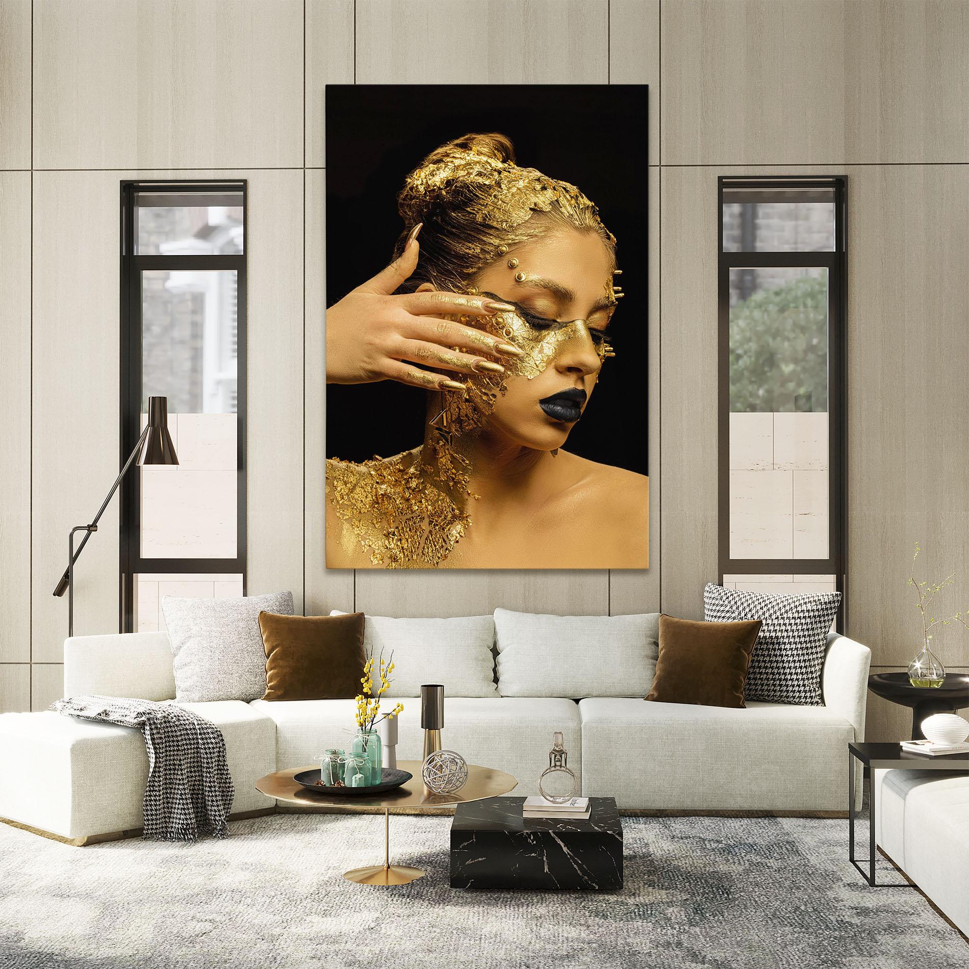 Obraz na Płótnie Festive Golden Makeup mockup 2