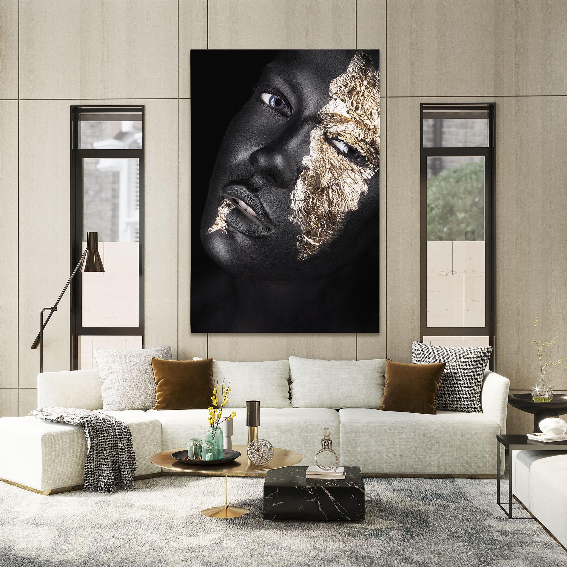 Obraz na Płótnie Grey Gold Makeup mockup 2