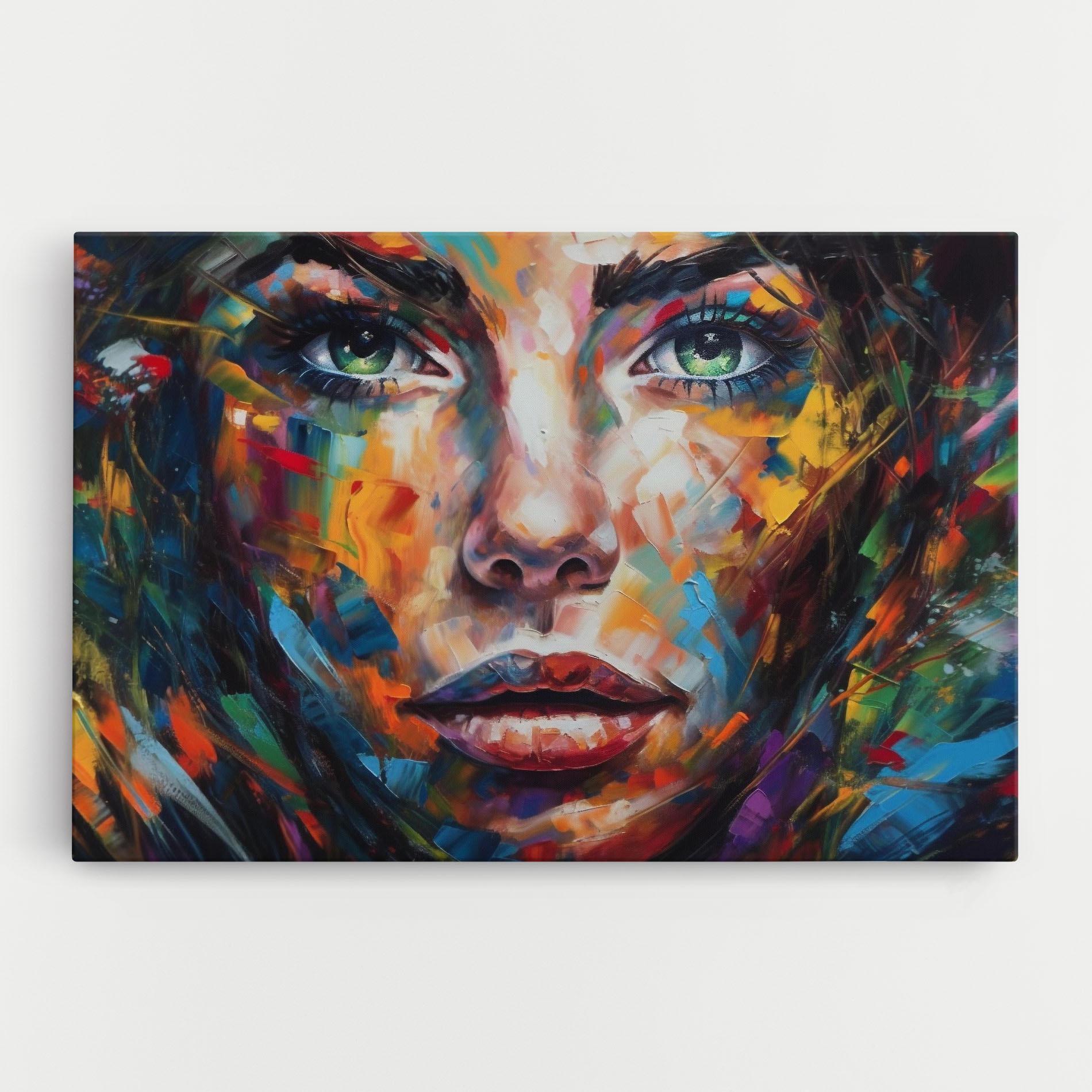 Obraz na Płótnie Vibrant Color Woman Paint mockup 0