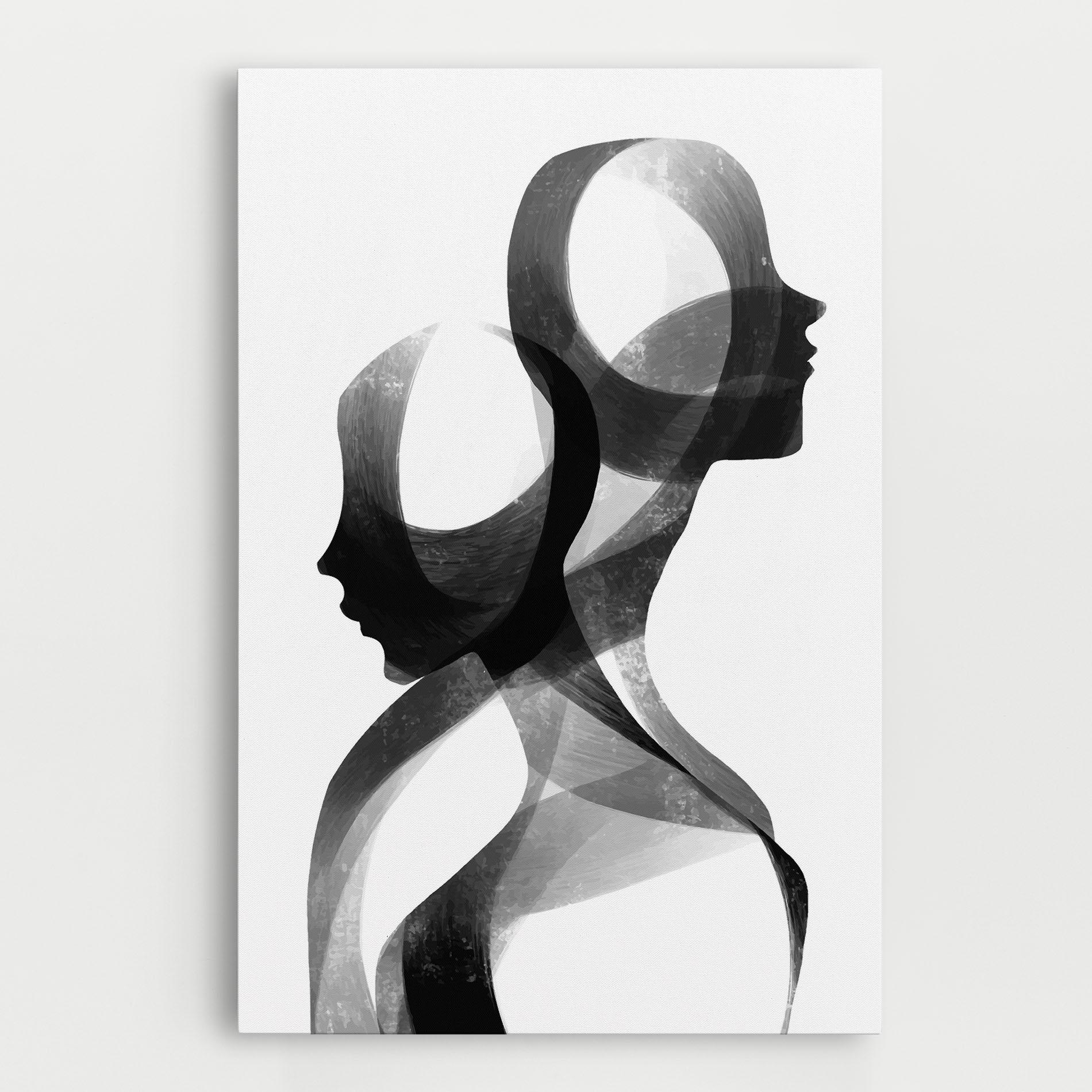 Obraz na Płótnie Abstract Grey Couple mockup 0