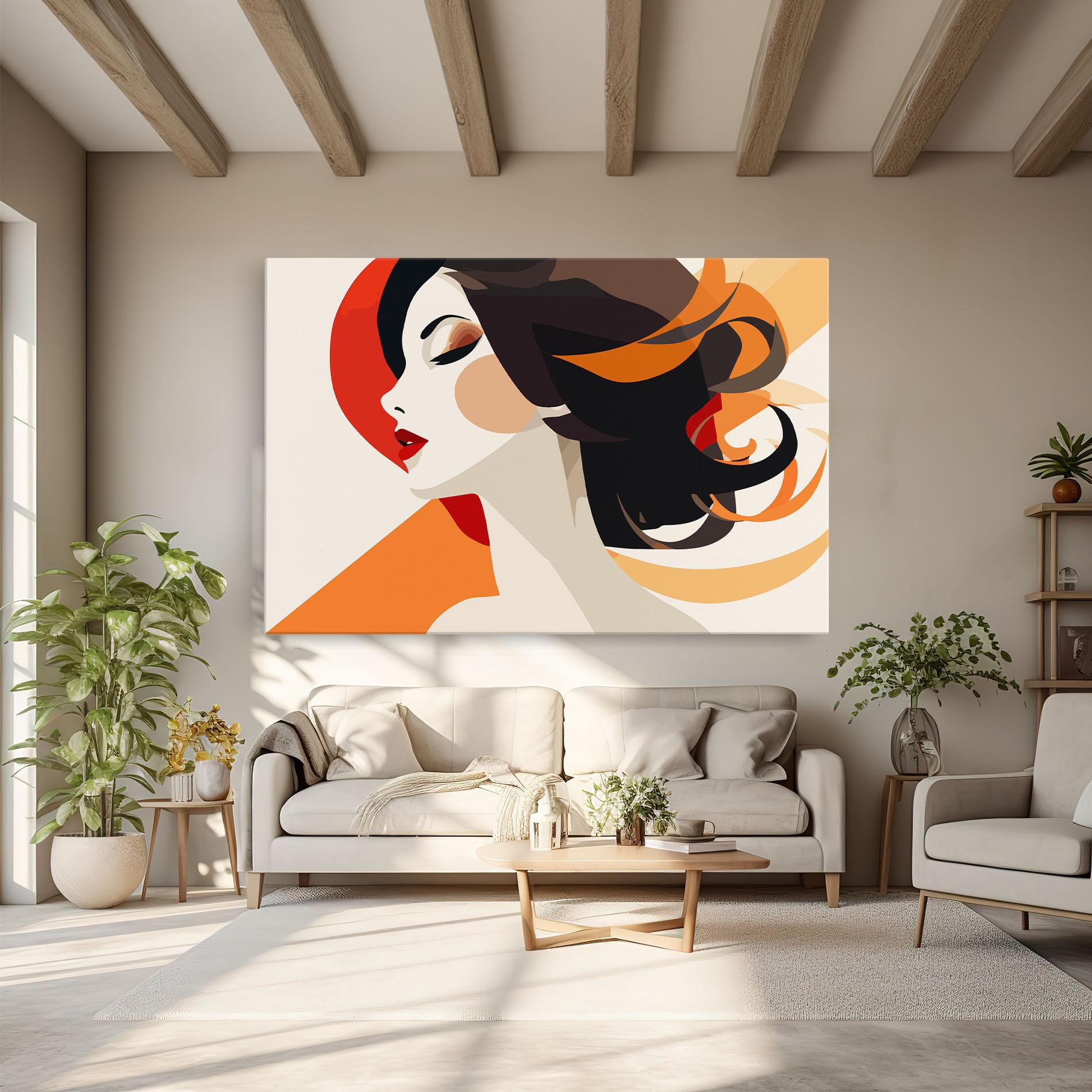 Obraz na Płótnie Abstract Autumn Woman mockup 6