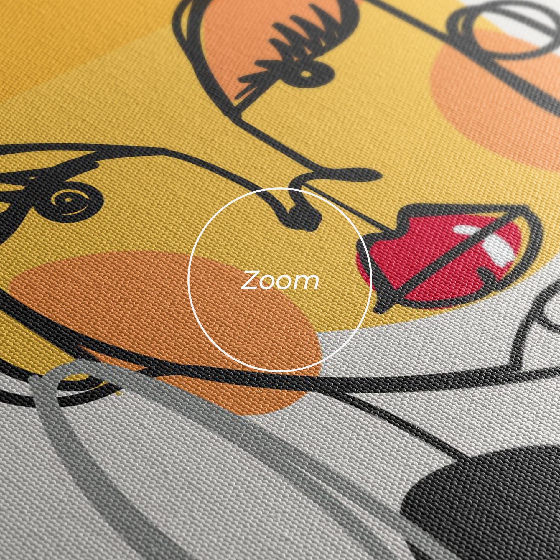 Obraz na Płótnie Abstract Blonde Face mockup 3